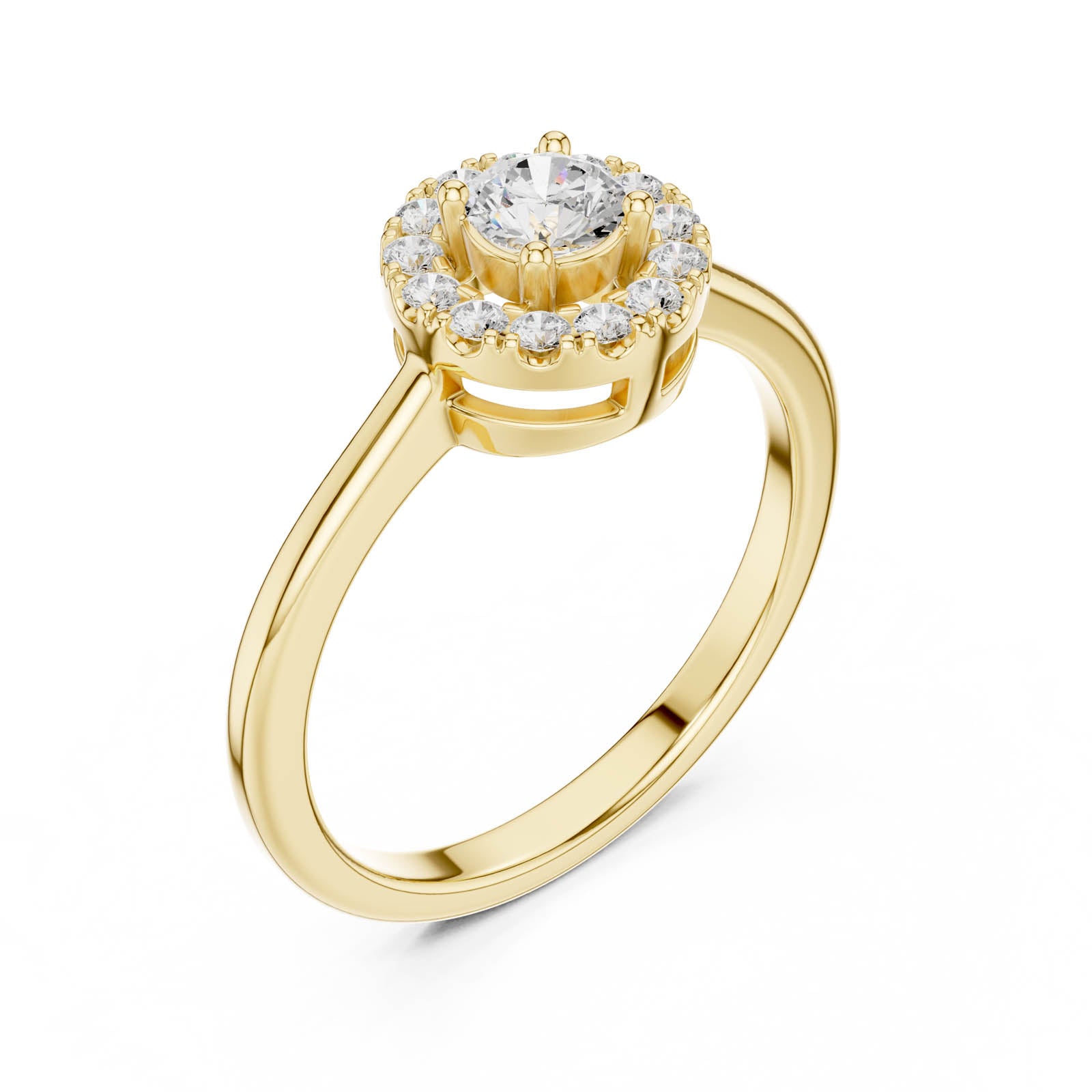 .41 Ct. Round Diamond Halo Engagement Ring (DDLR-833)