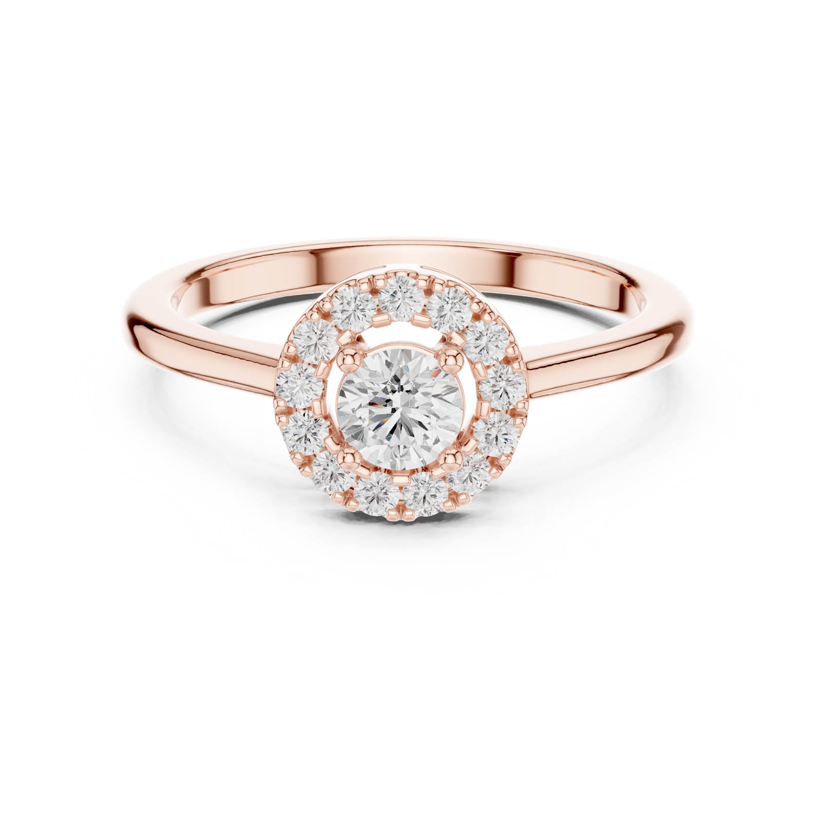 .41 Ct. Round Diamond Halo Engagement Ring (DDLR-833) 12