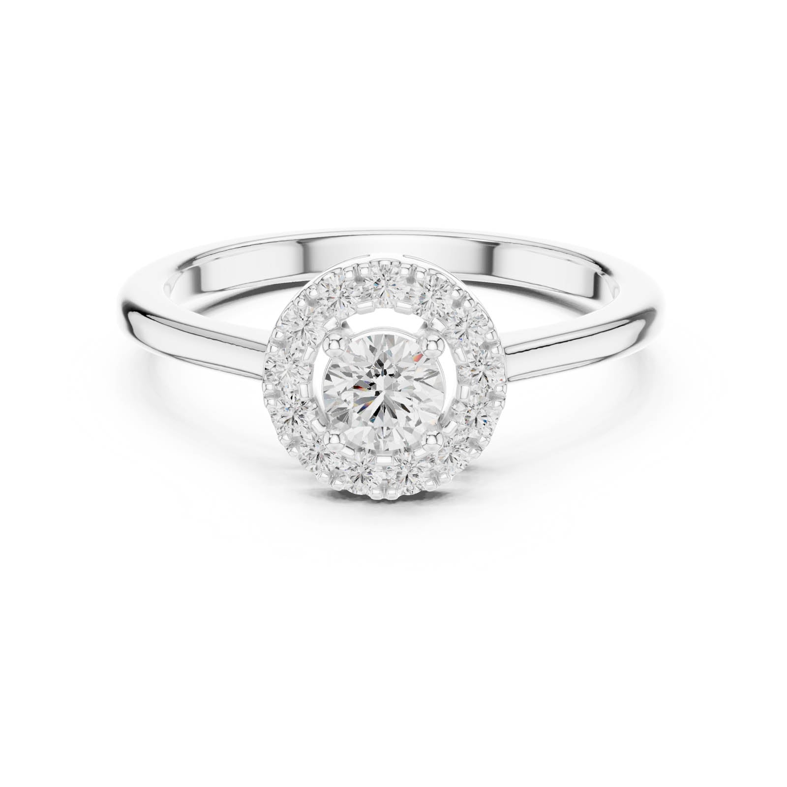 .41 Ct. Round Diamond Halo Engagement Ring (DDLR-833)