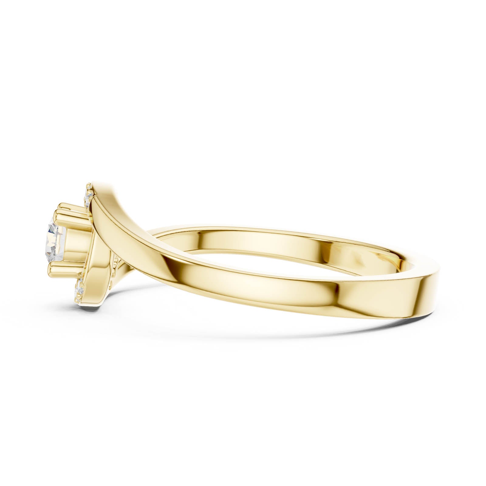 .20 Ct. Round Diamond Swirl Ring with Pavé Accents (DDLR-841) 3