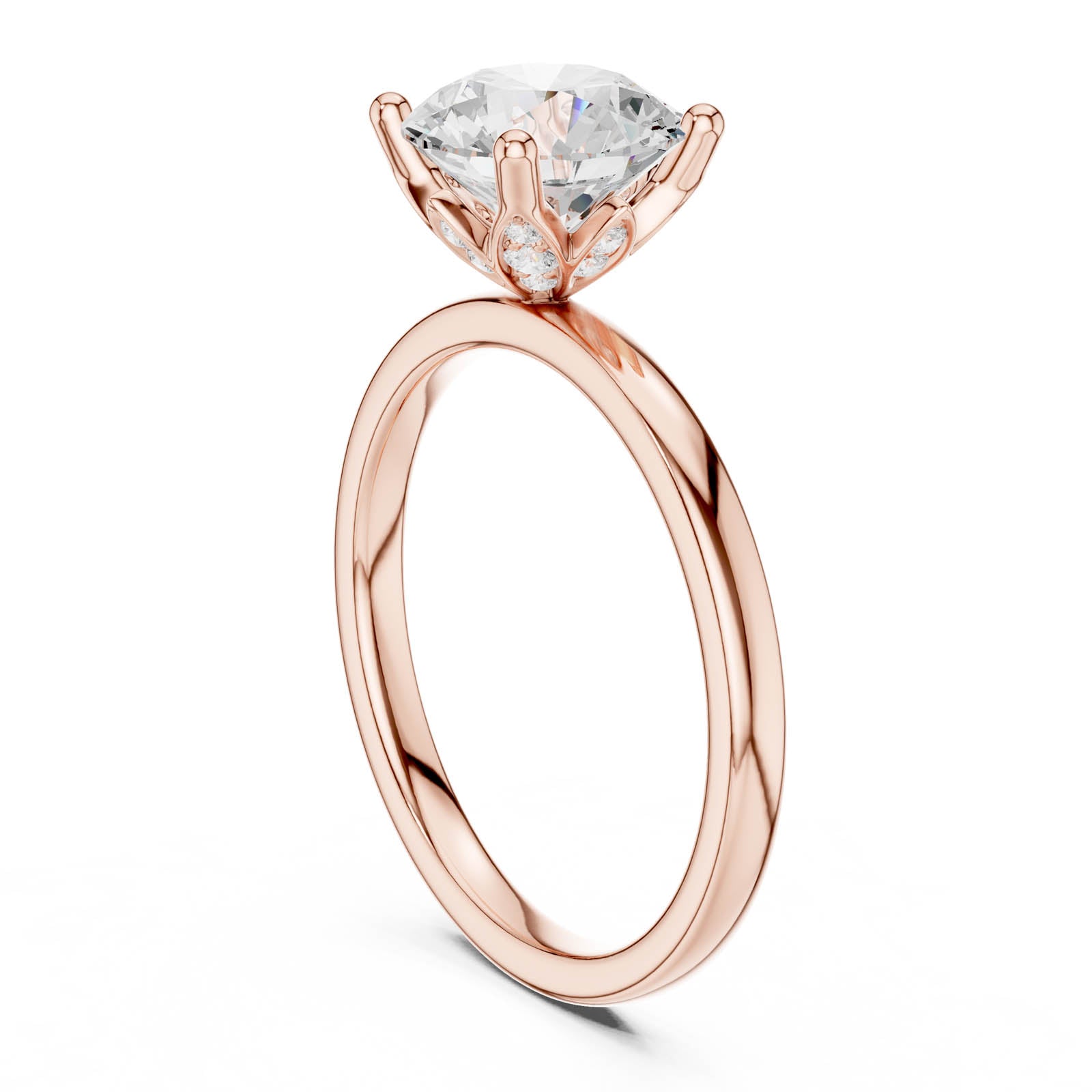 2.14 Ct. Classic Round Diamond Solitaire Ring with Four-Prong Setting (DDLR-847) 12