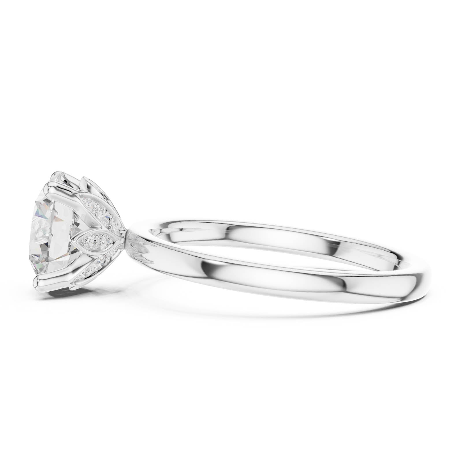 2.14 Ct. Classic Round Diamond Solitaire Ring with Four-Prong Setting (DDLR-847) 7