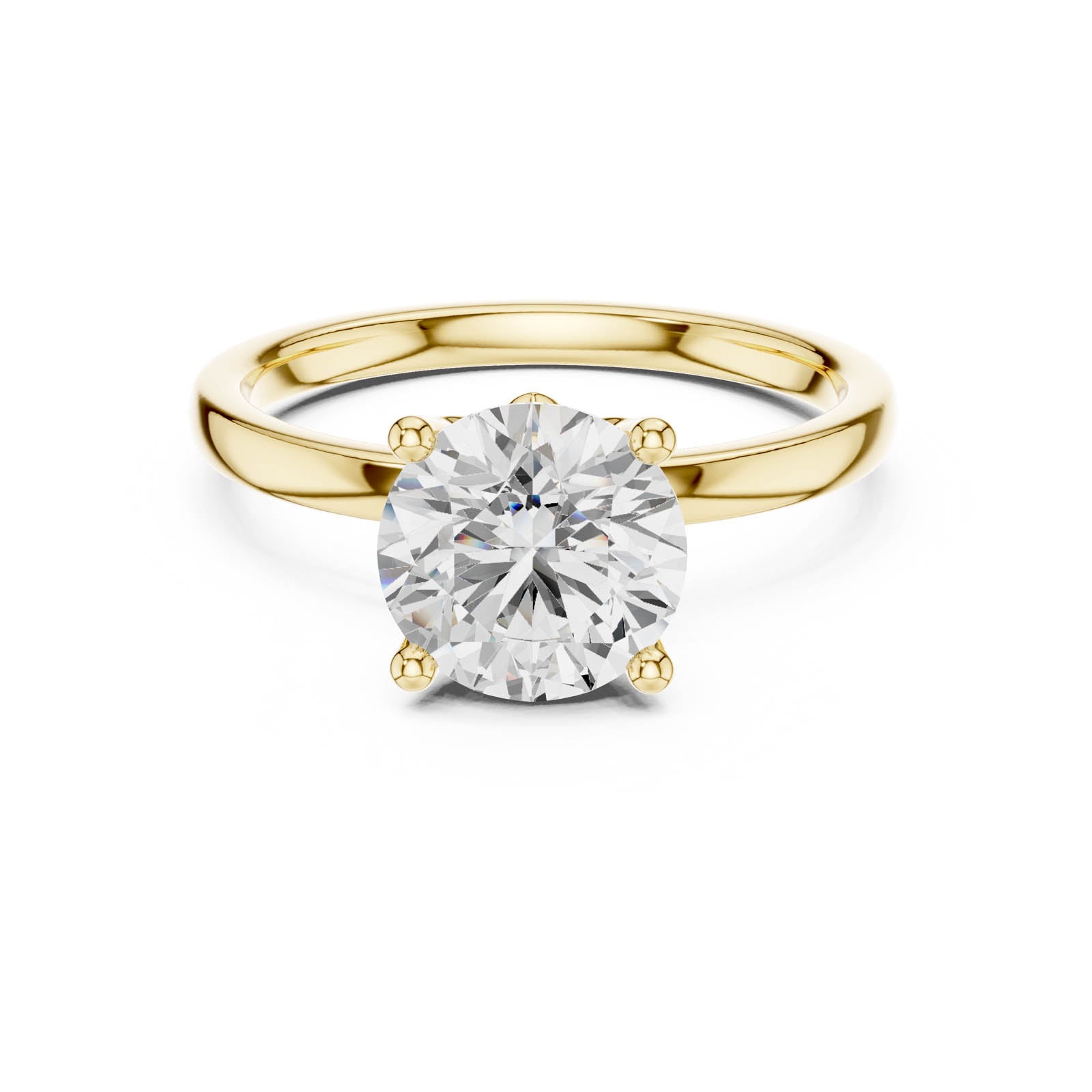 2.14 Ct. Classic Round Diamond Solitaire Ring with Four-Prong Setting (DDLR-847) 11