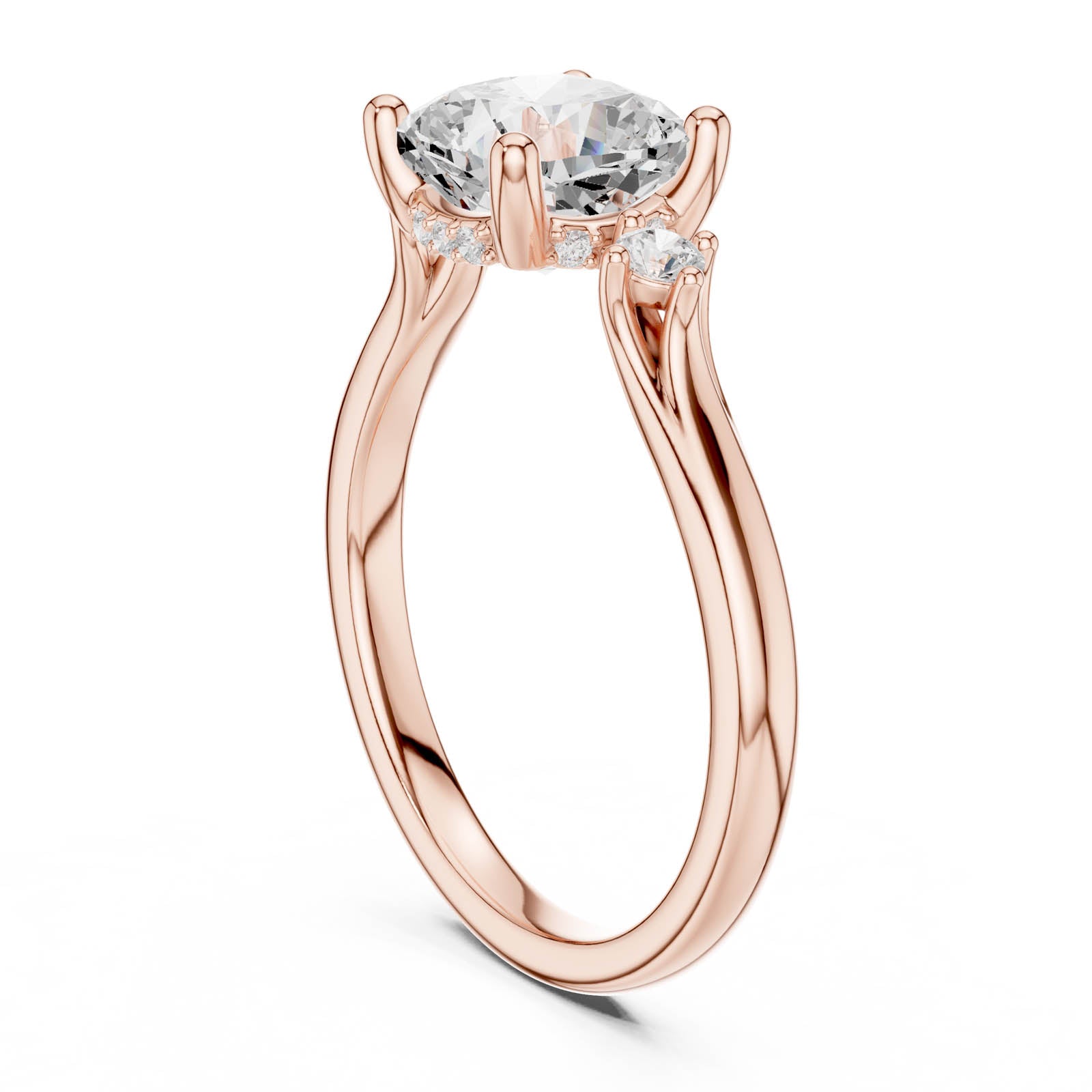1.93 Ct. Cushion Cut Diamond Ring with Side Accent Stones (DDLR-970) 11