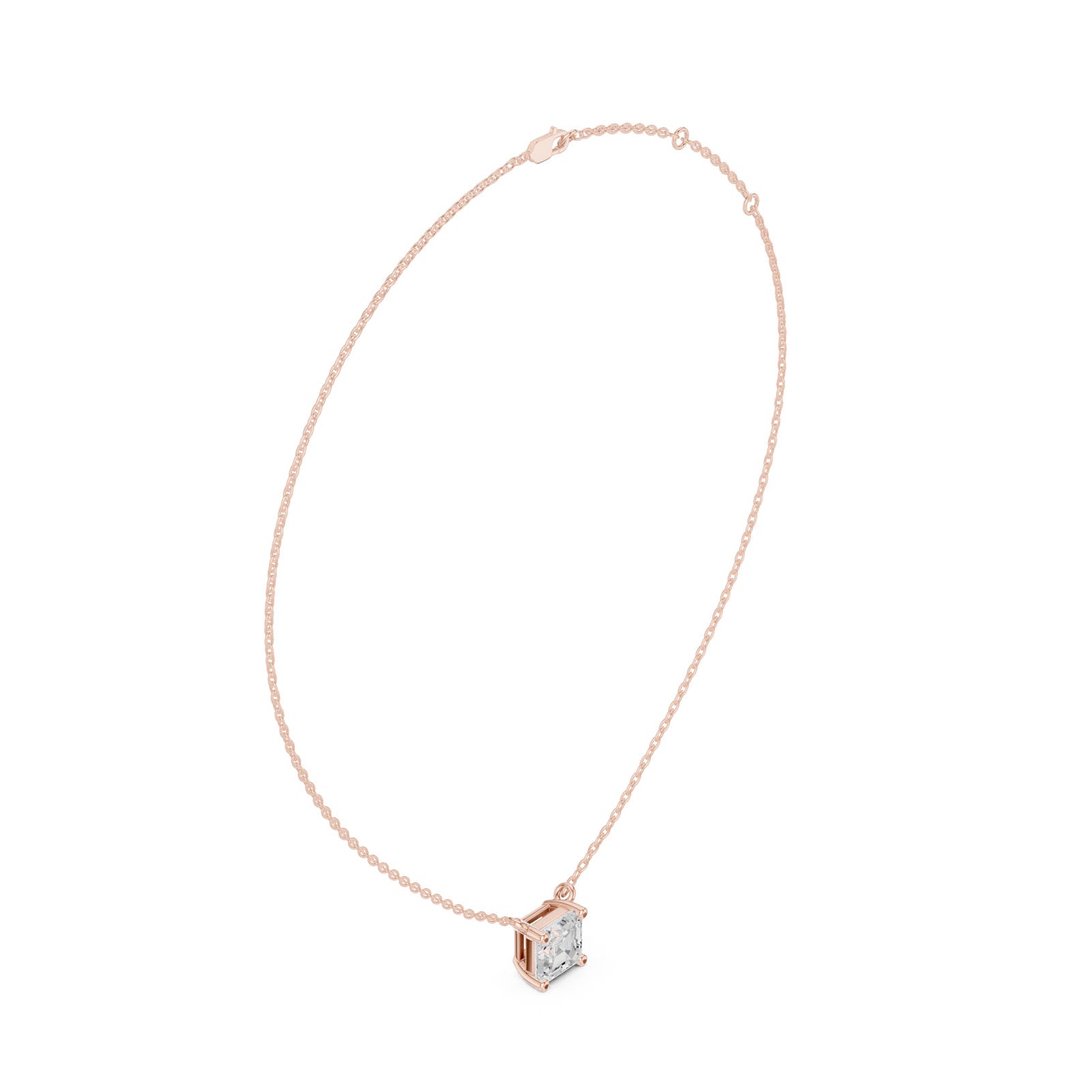 2.50 Ct. Asscher Cut Diamond Pendant Necklace (DDPO-001 -AC) 9