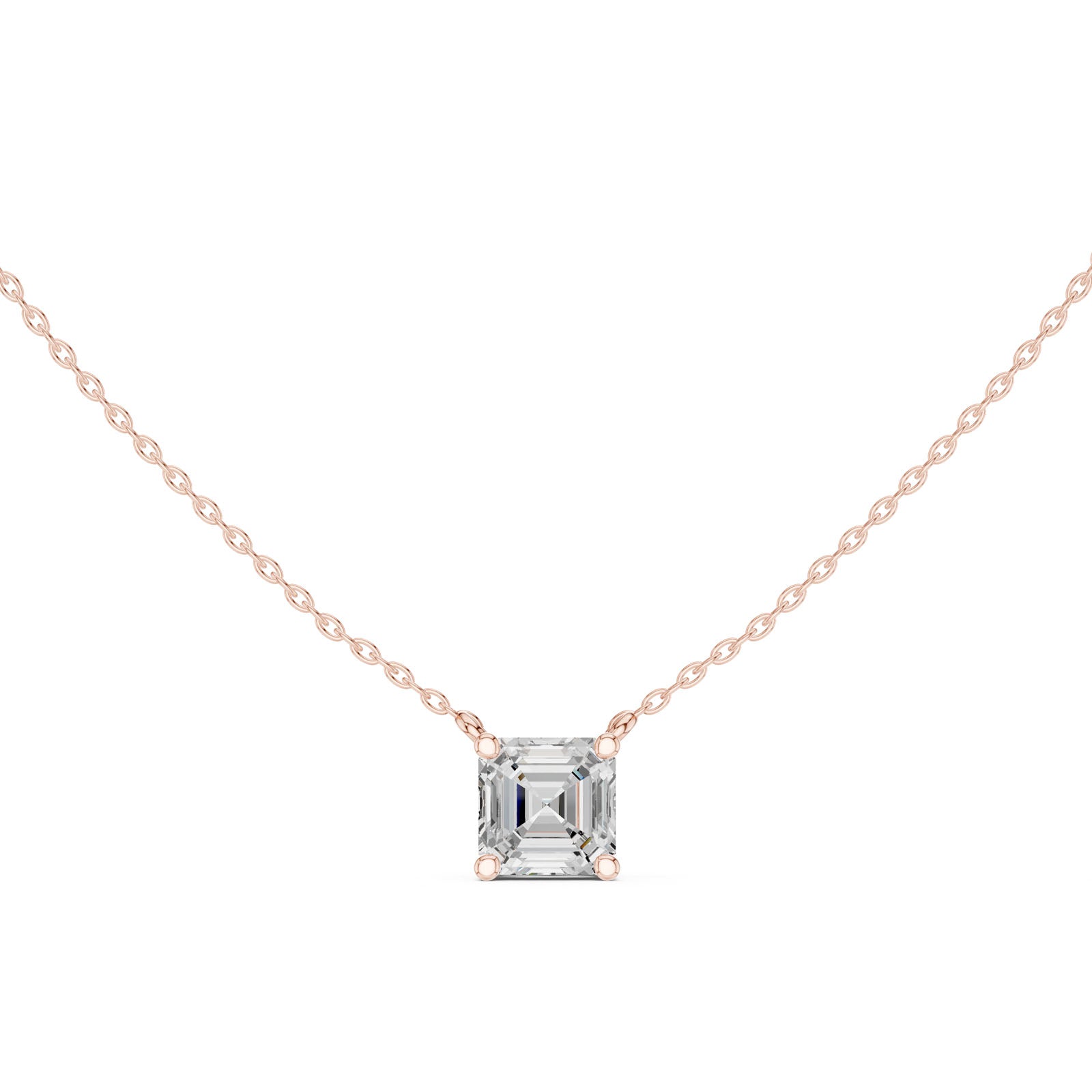 2.50 Ct. Asscher Cut Diamond Pendant Necklace (DDPO-001 -AC) 12