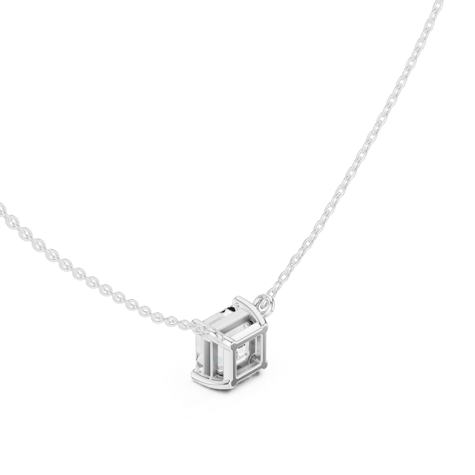 2.50 Ct. Asscher Cut Diamond Pendant Necklace (DDPO-001 -AC) 6
