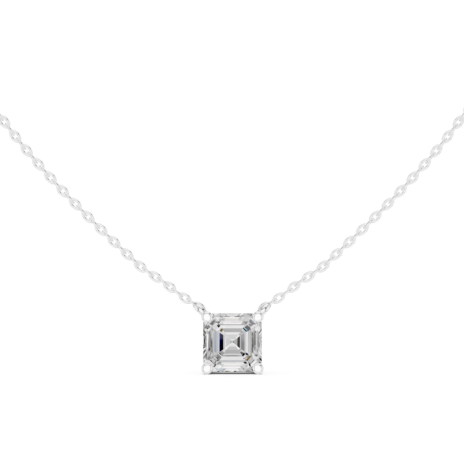 2.50 Ct. Asscher Cut Diamond Pendant Necklace (DDPO-001 -AC)