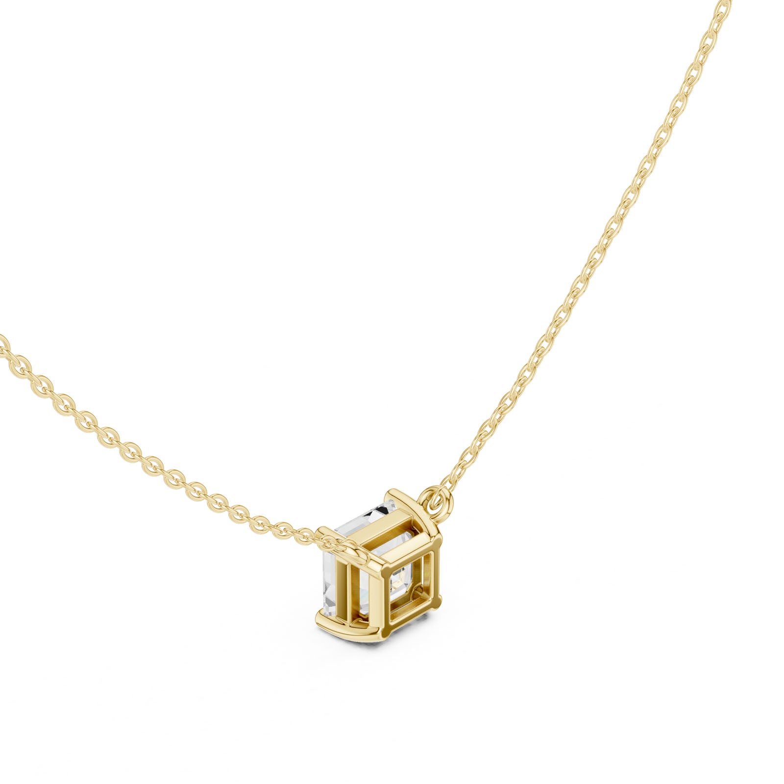 2.50 Ct. Asscher Cut Diamond Pendant Necklace (DDPO-001 -AC)