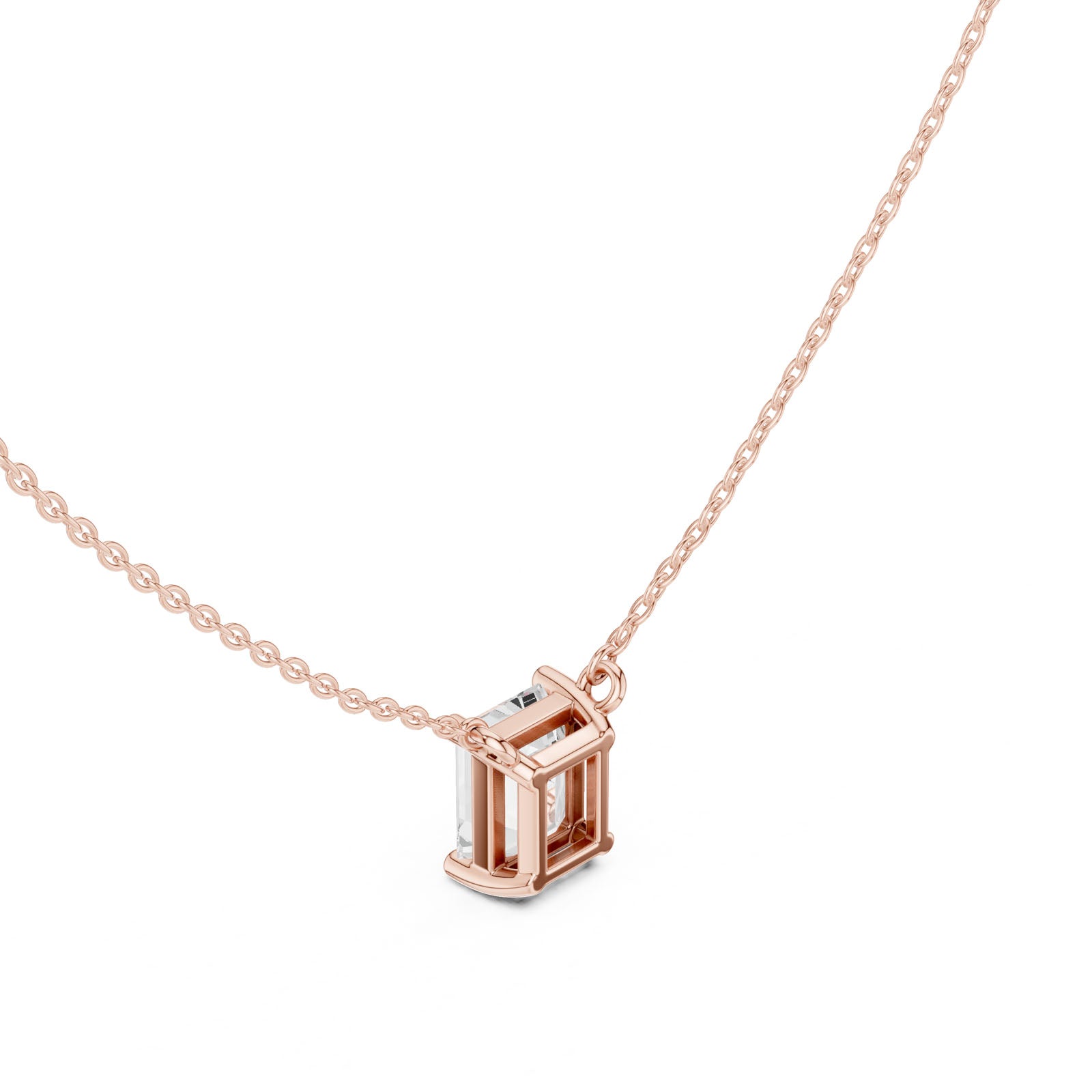 2.50 Ct. Emerald Cut Diamond Pendant Necklace (DDPO-001 -EM) 9