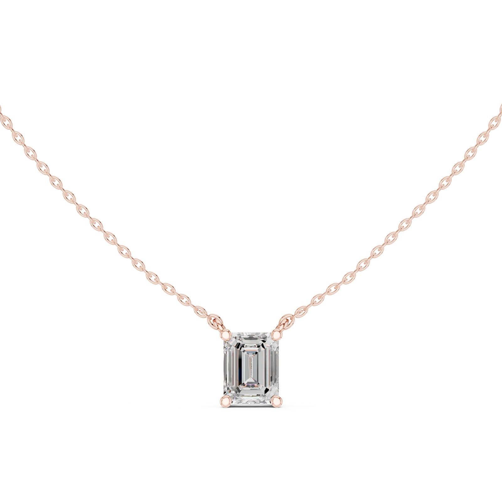 2.50 Ct. Emerald Cut Diamond Pendant Necklace (DDPO-001 -EM) 11