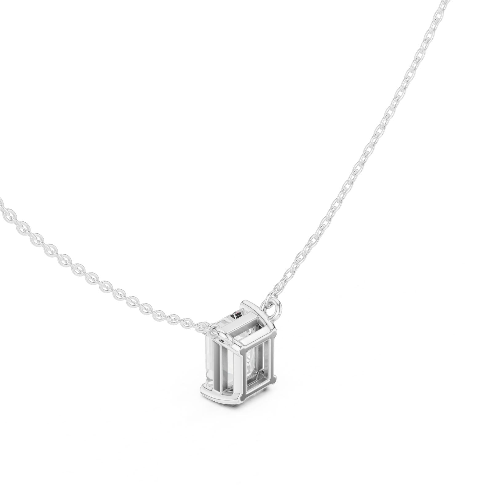2.50 Ct. Emerald Cut Diamond Pendant Necklace (DDPO-001 -EM) 6