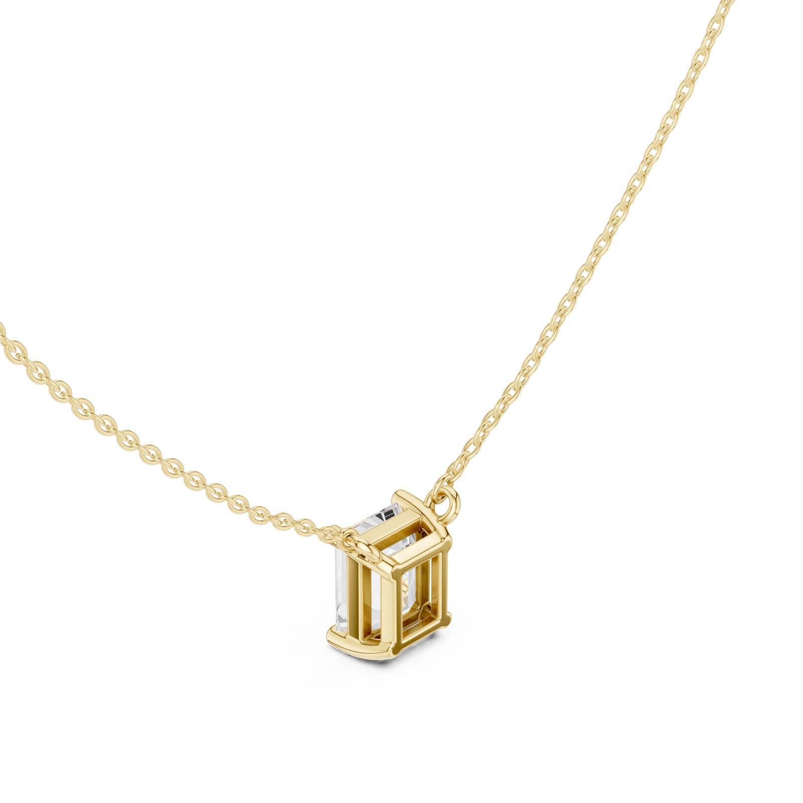 2.50 Ct. Emerald Cut Diamond Pendant Necklace (DDPO-001 -EM)