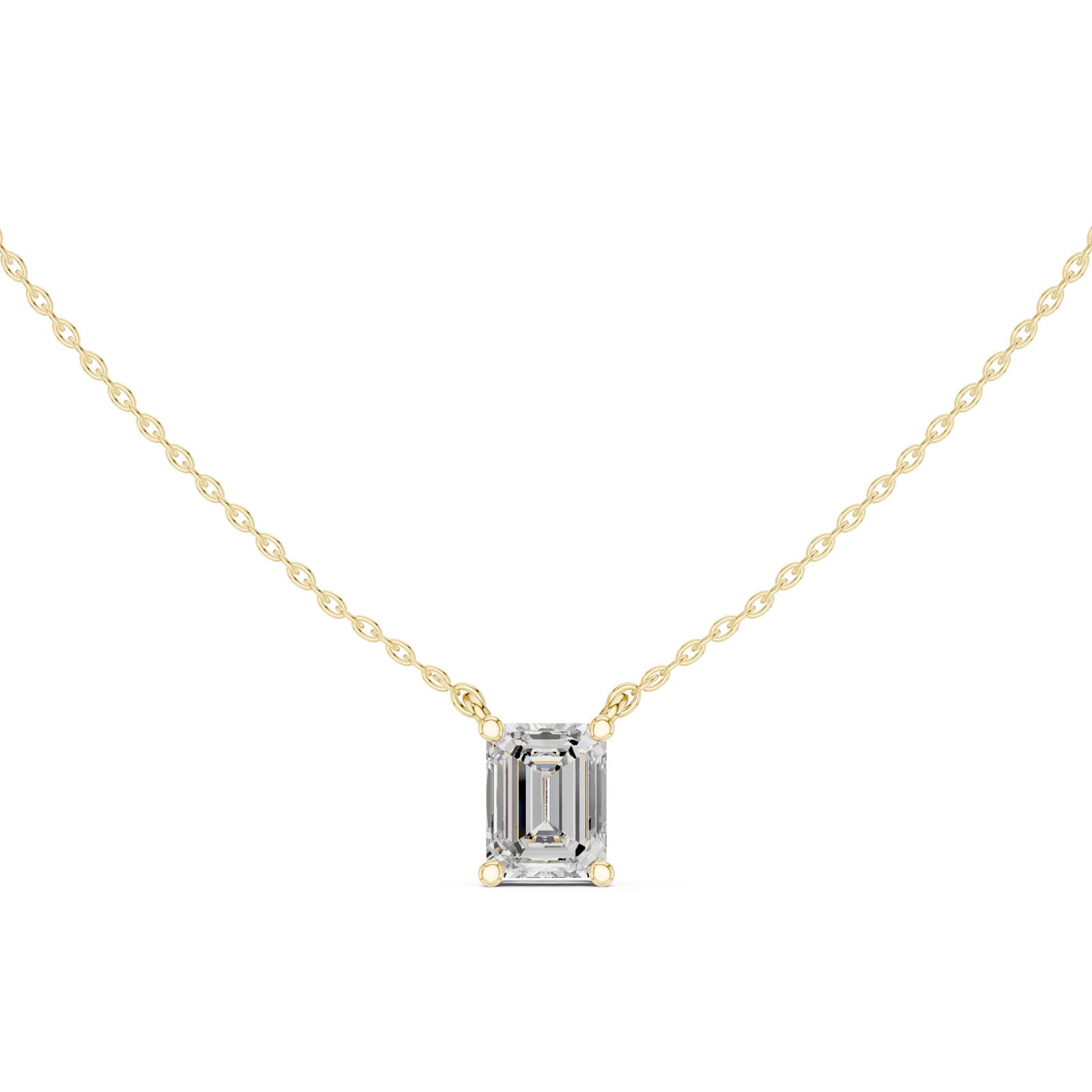 2.50 Ct. Emerald Cut Diamond Pendant Necklace (DDPO-001 -EM) 3