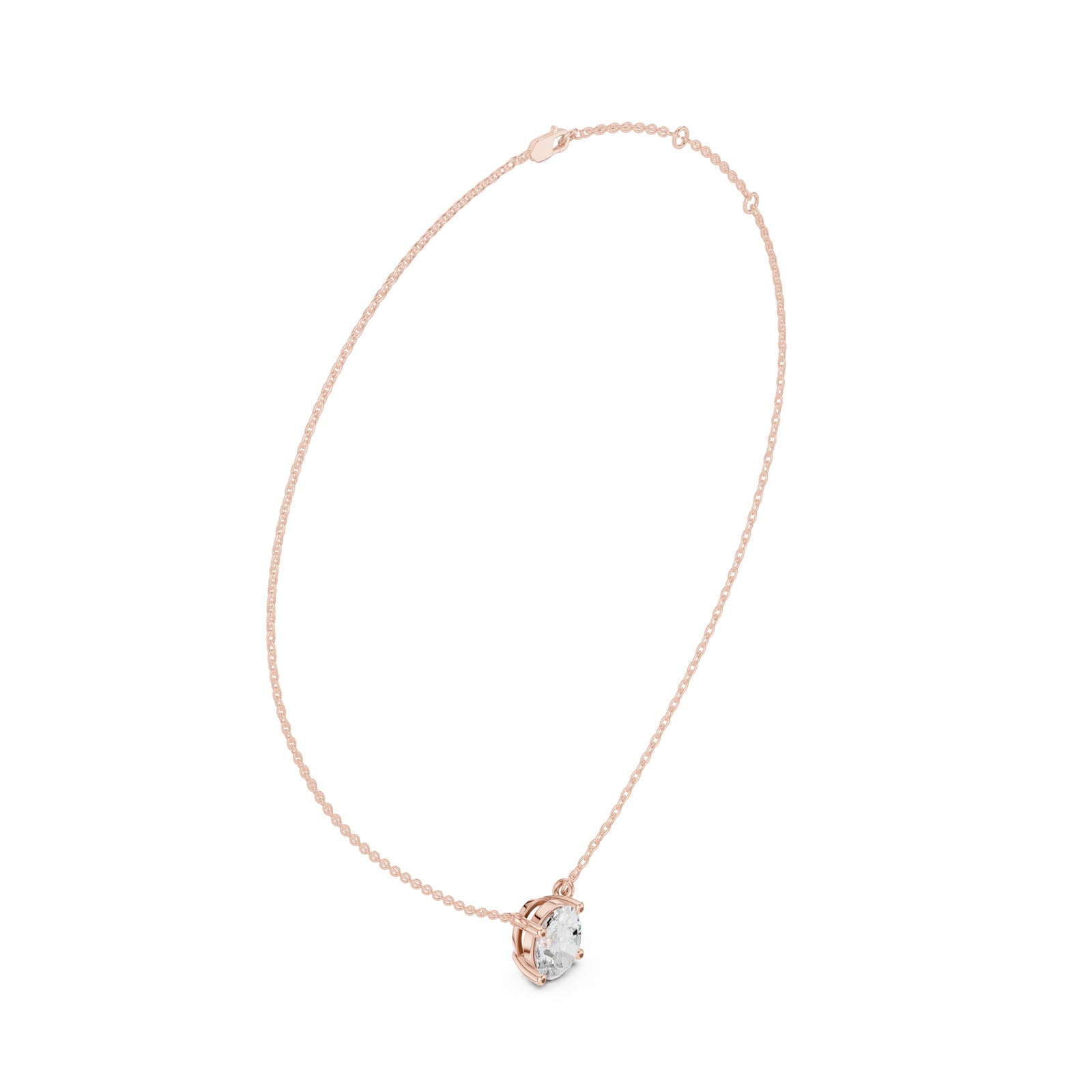 2.50 Ct. Oval Cut Diamond Pendant Necklace (DDPO-001 -OV) 12