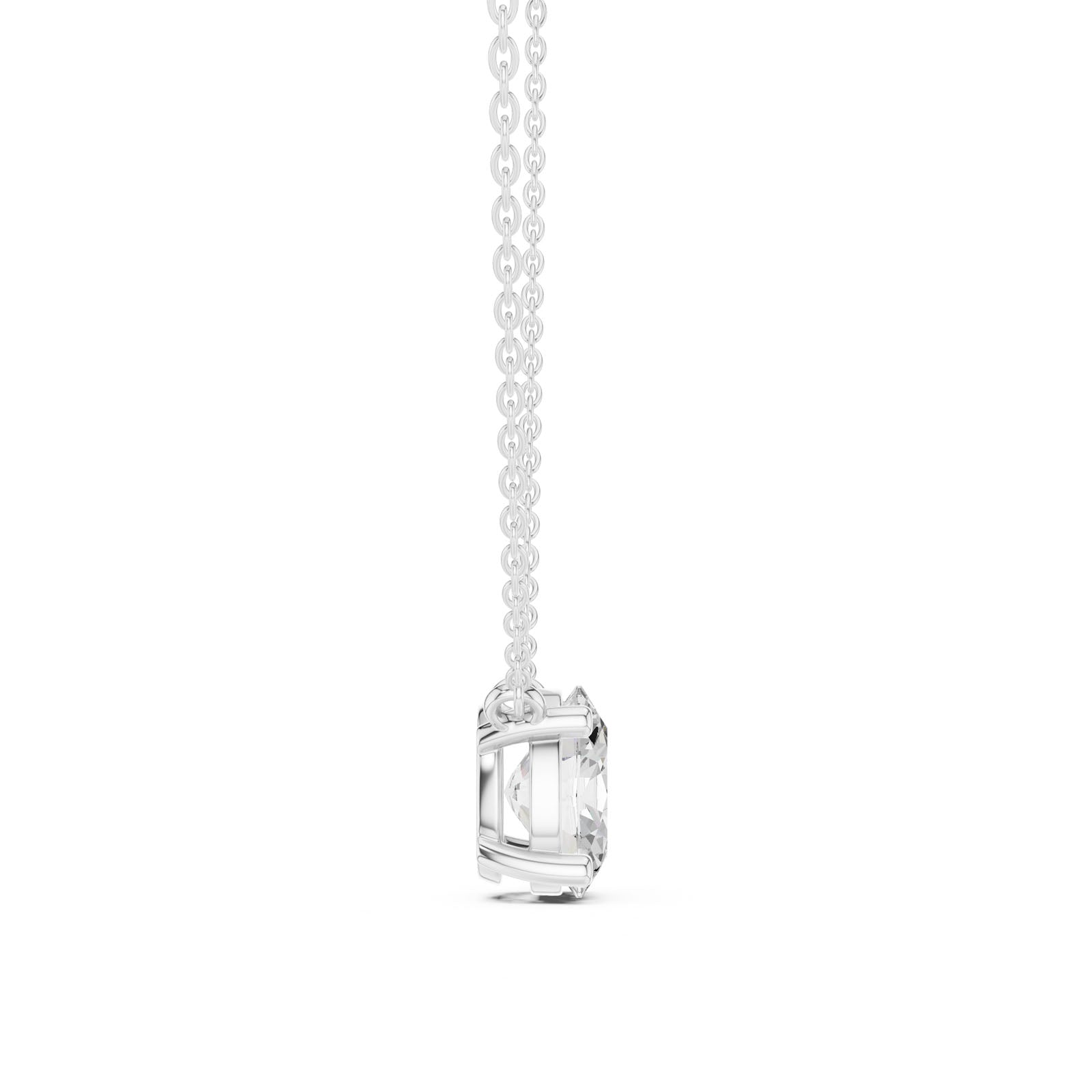 2.50 Ct. Oval Cut Diamond Pendant Necklace (DDPO-001 -OV) 9