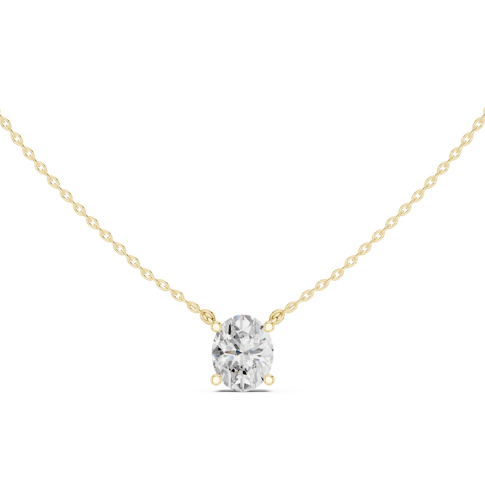 2.50 Ct. Oval Cut Diamond Pendant Necklace (DDPO-001 -OV) 3