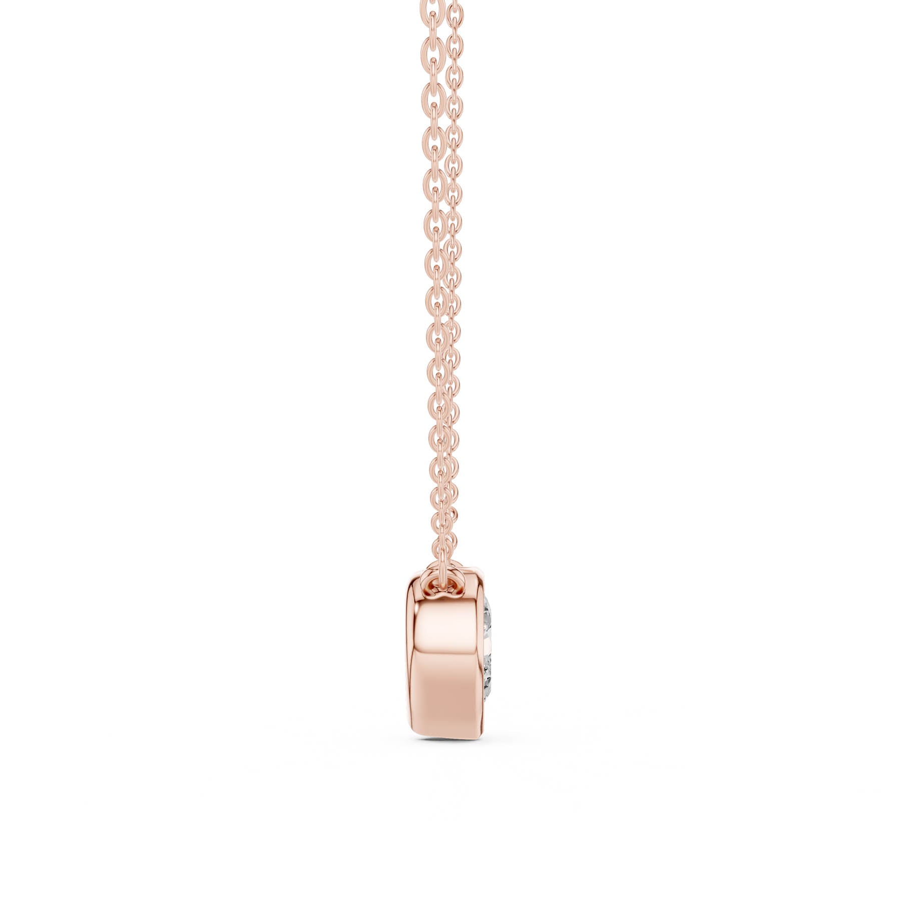 2.50 Ct. Heart Shape Diamond Solitaire Necklace with Bezel Setting (DDPO-007 - HR) 7