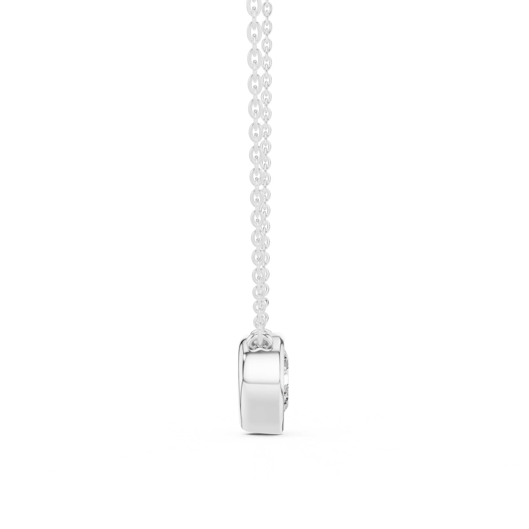 2.50 Ct. Heart Shape Diamond Solitaire Necklace with Bezel Setting (DDPO-007 - HR) 10