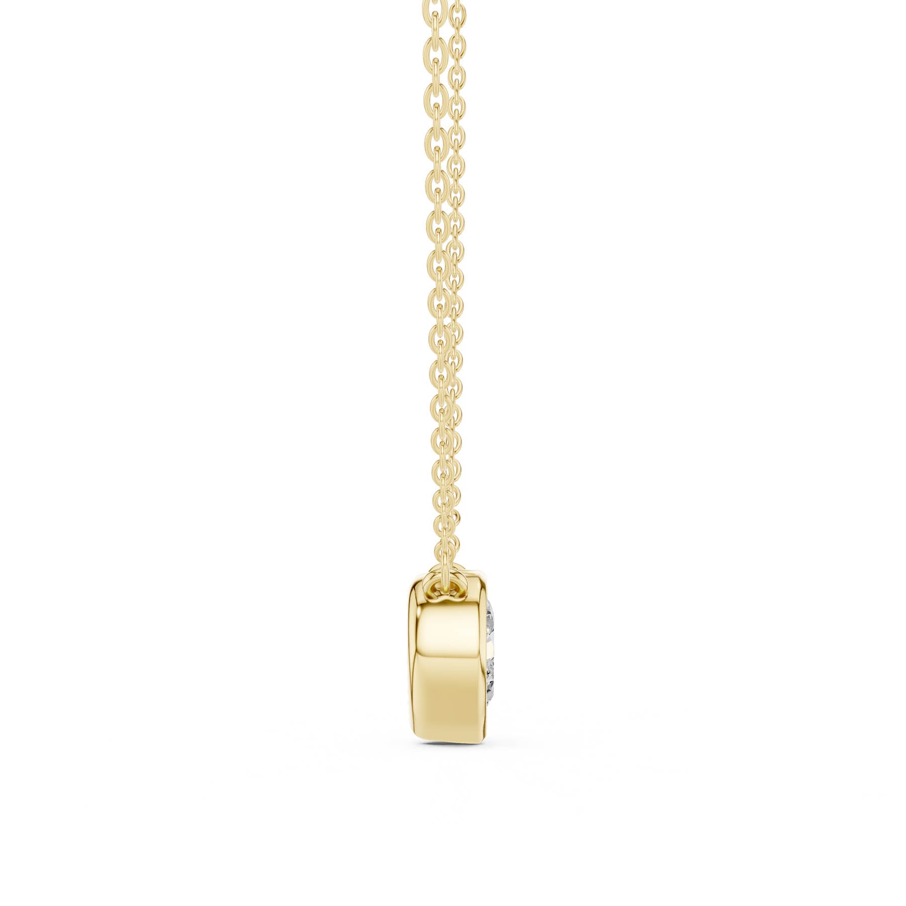 2.50 Ct. Heart Shape Diamond Solitaire Necklace with Bezel Setting (DDPO-007 - HR) 6