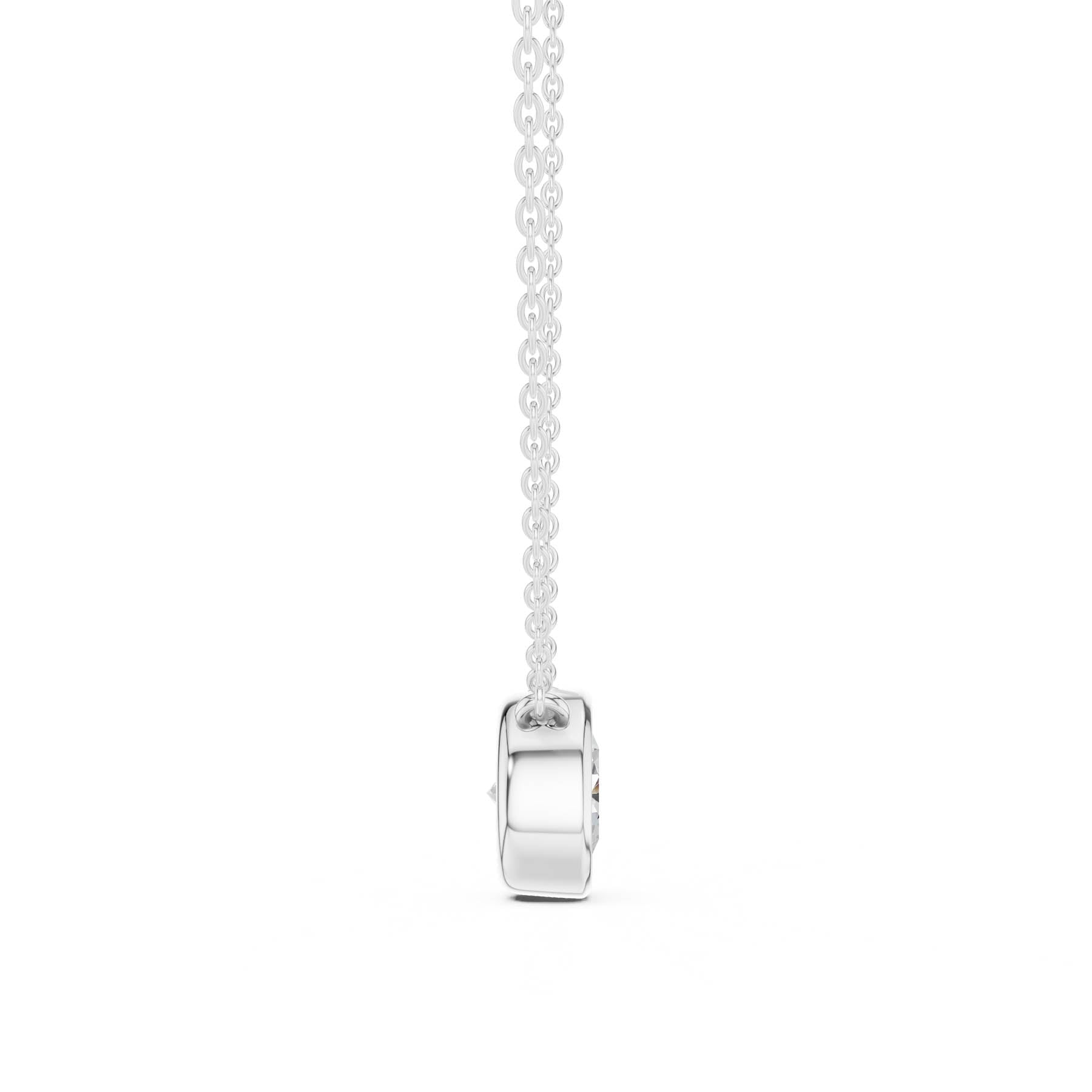 2.50 Ct. Round Diamond Solitaire Necklace with Bezel Setting (DDPO-007 - RD) 12