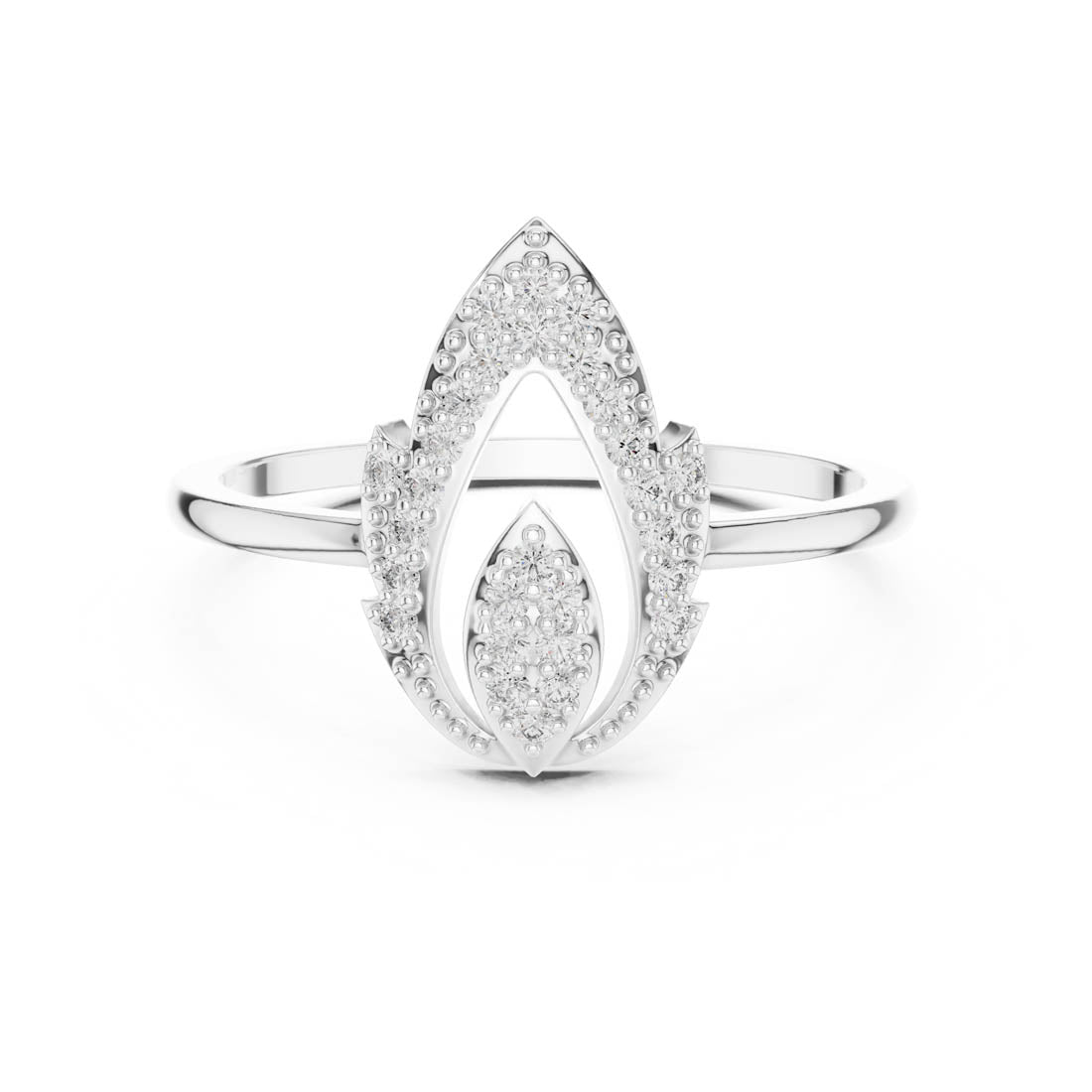 .14 Ct. Pavé Diamond Openwork Statement Ring (DR-3430)