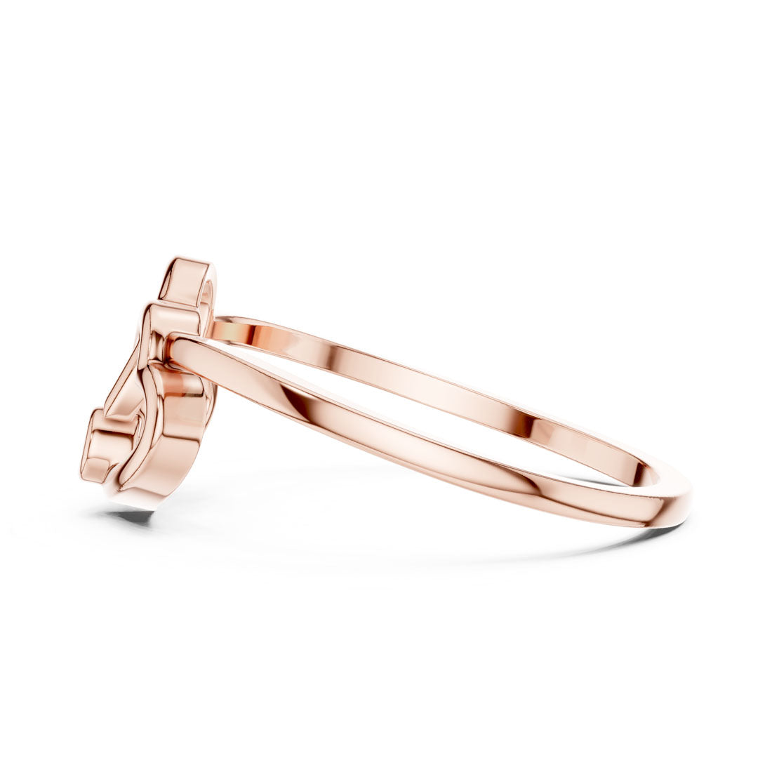 .01 Ct. Geometric Double Heart Diamond Ring (DR-5588) 12