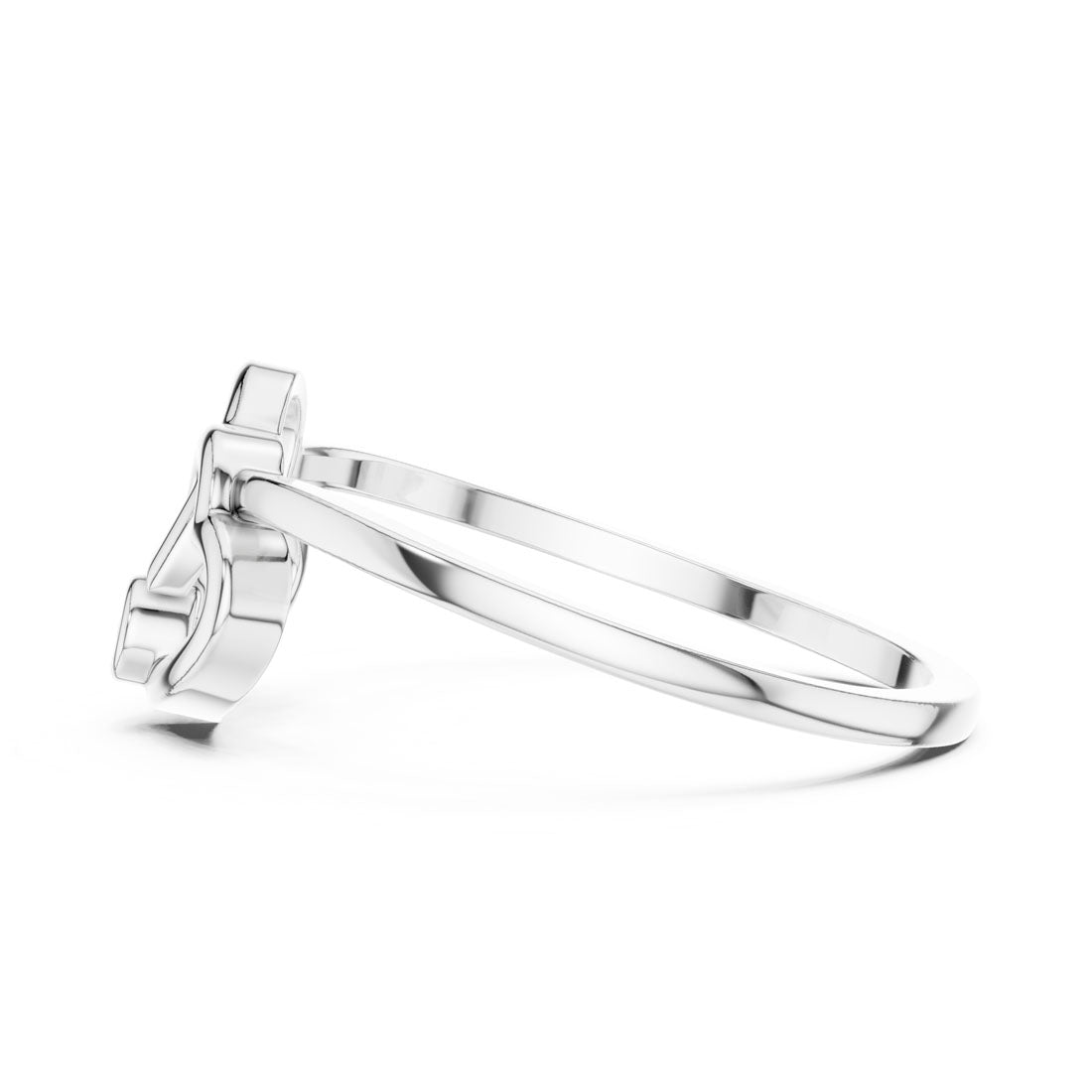 .01 Ct. Geometric Double Heart Diamond Ring (DR-5588) 11