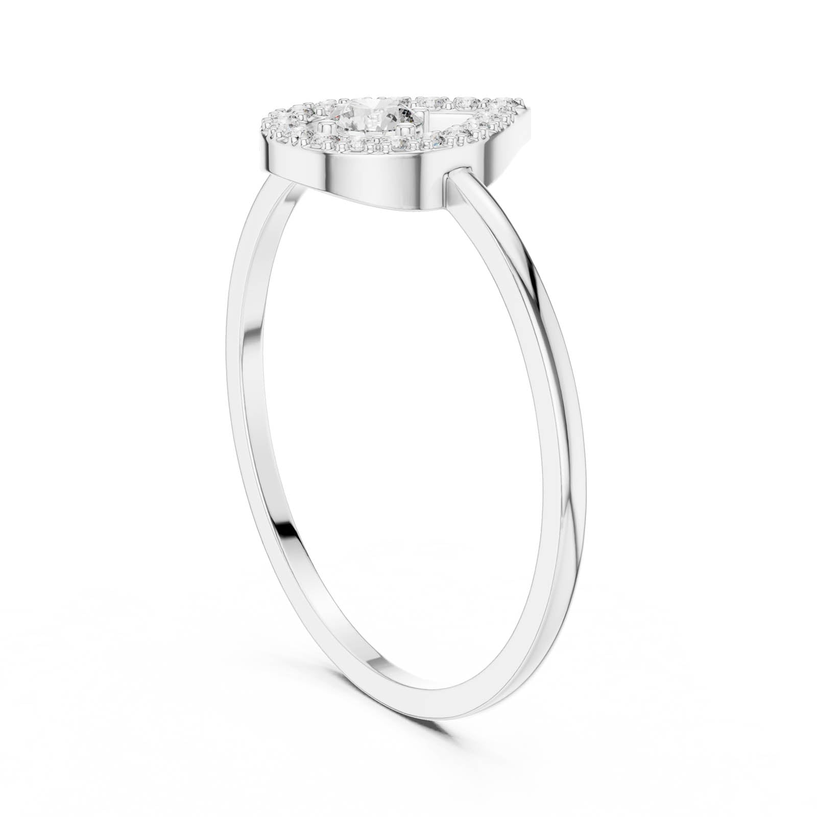 .18 Ct. Diamond Pear Halo Ring (DR-6161) 9