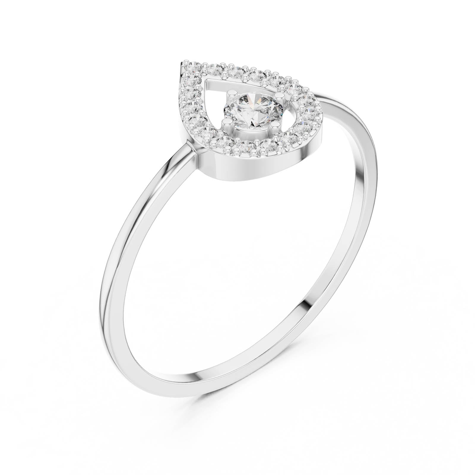 .18 Ct. Diamond Pear Halo Ring (DR-6161) 10