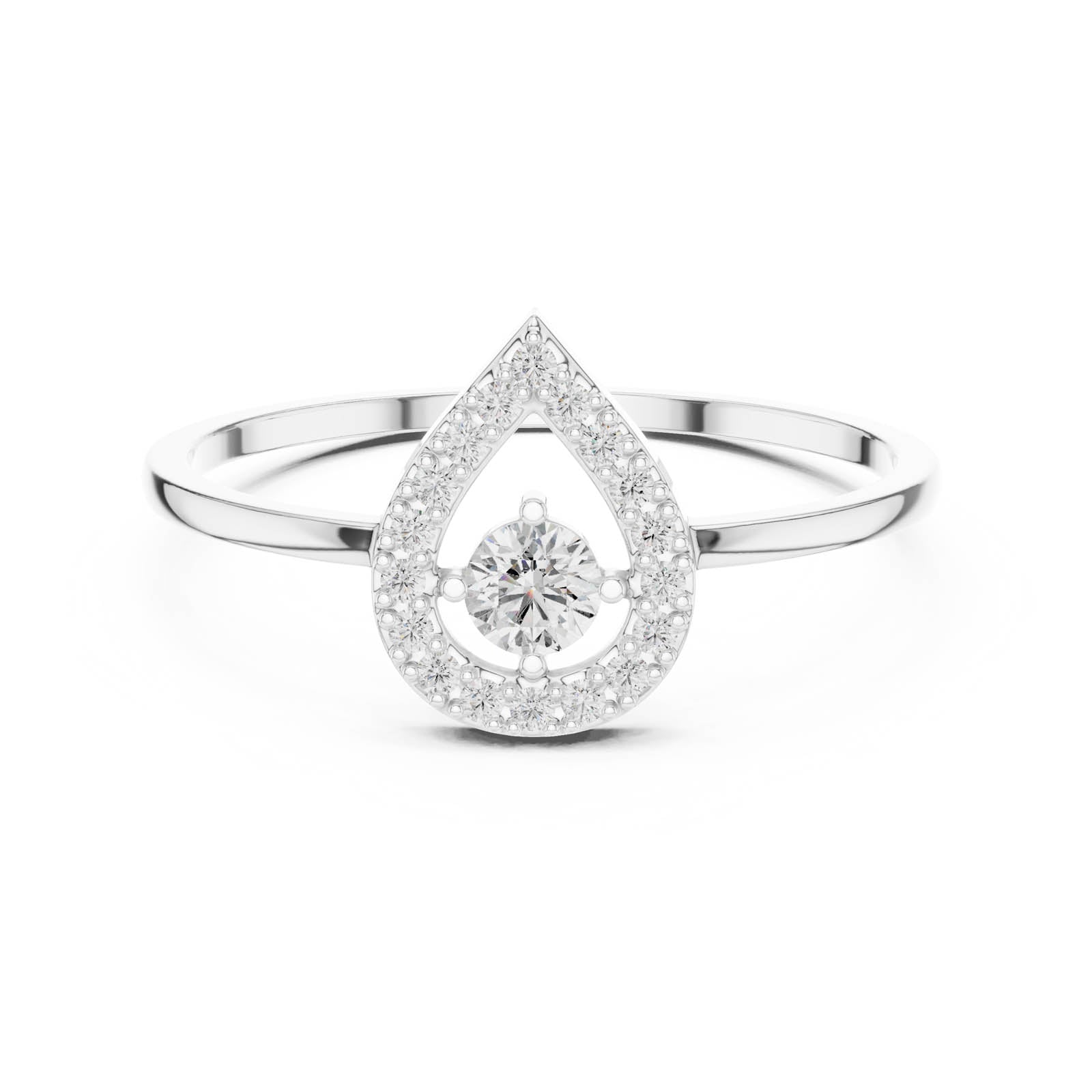 .18 Ct. Diamond Pear Halo Ring (DR-6161)
