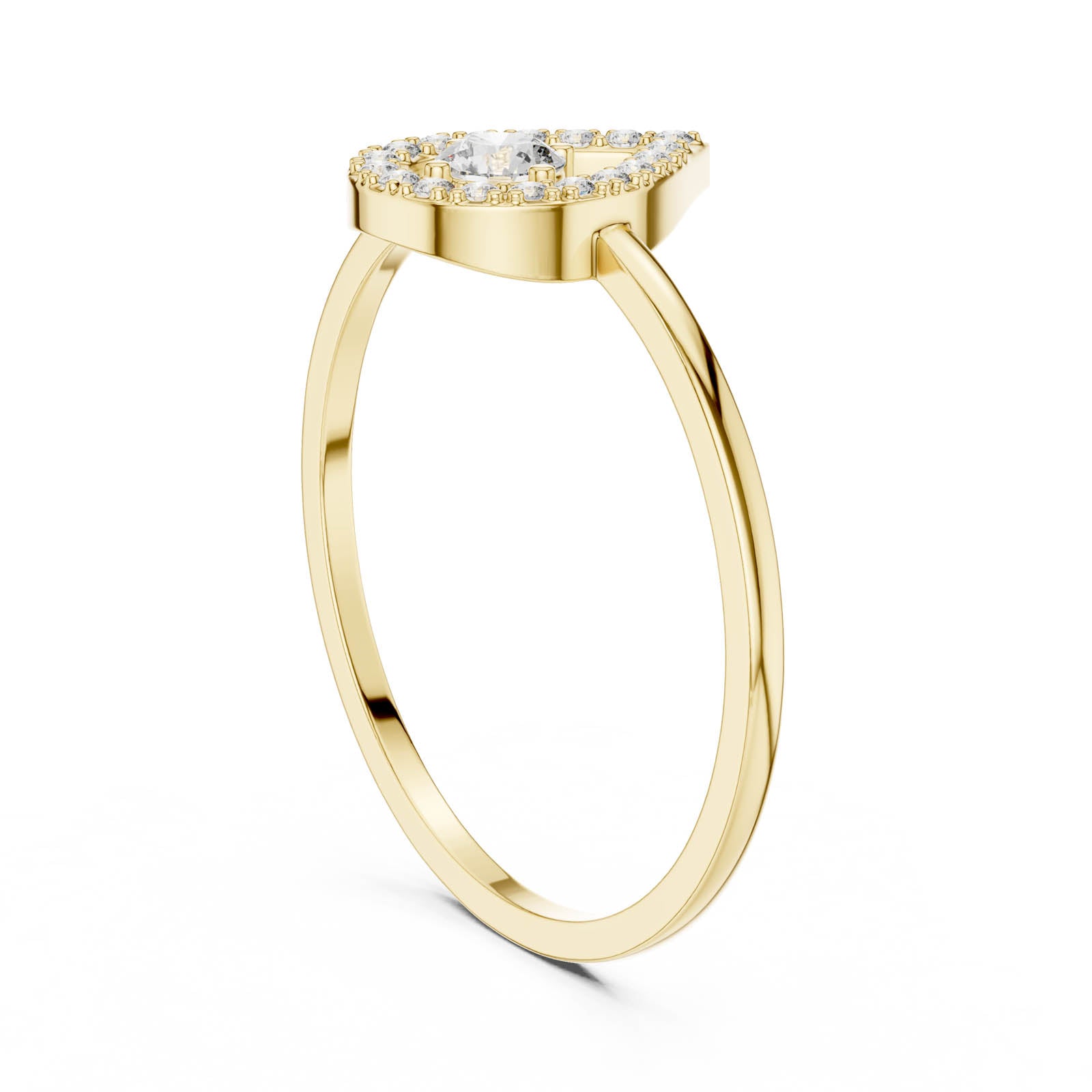.18 Ct. Diamond Pear Halo Ring (DR-6161) 7