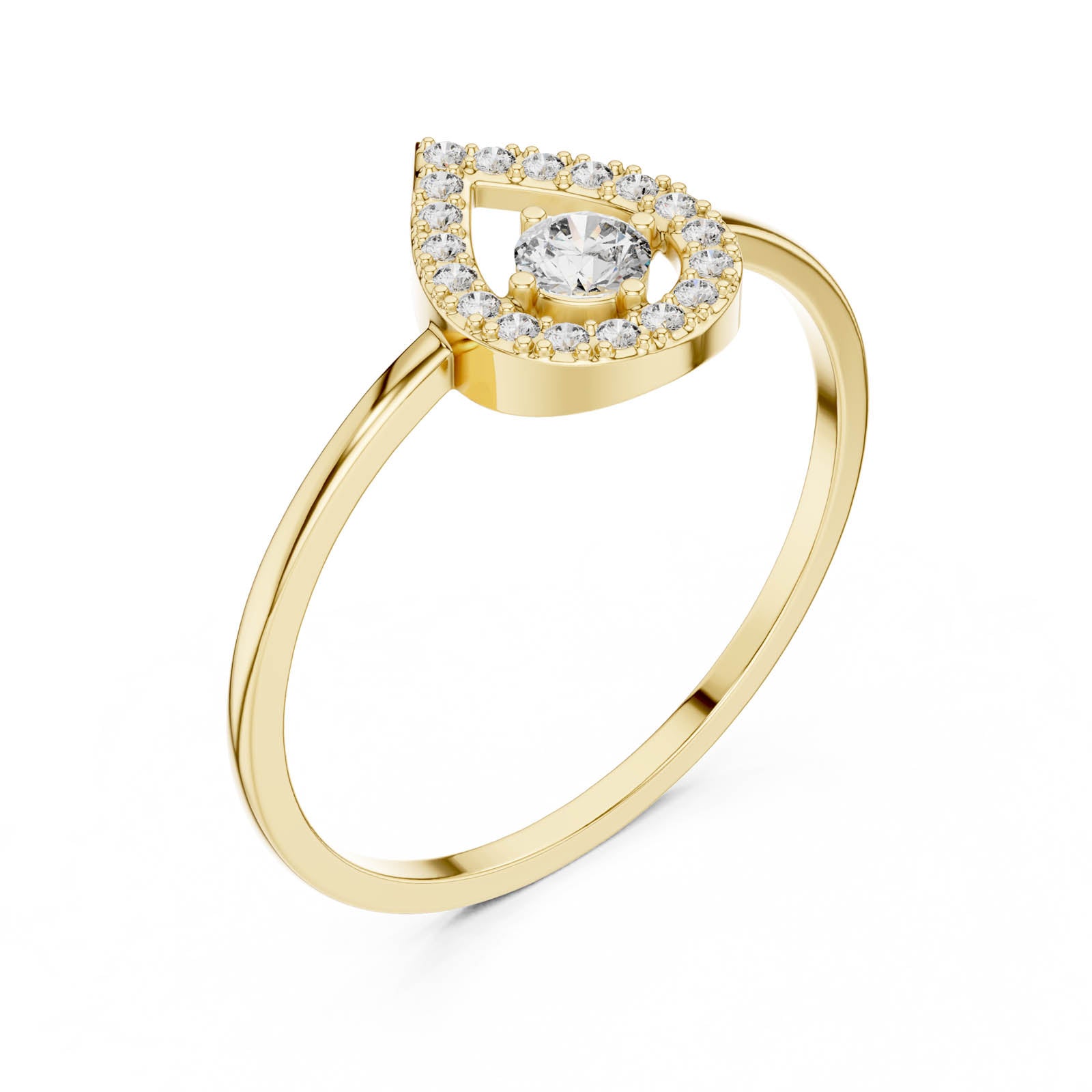 .18 Ct. Diamond Pear Halo Ring (DR-6161) 6