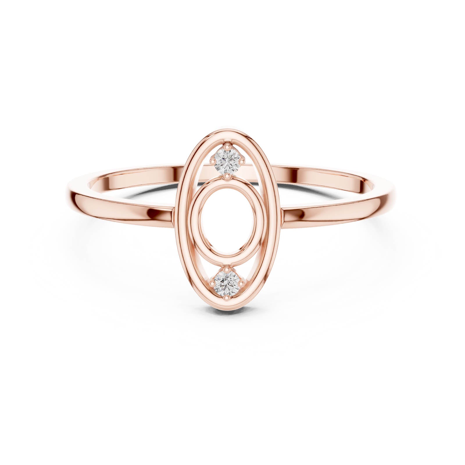 .02 Ct. Diamond Open Oval Ring (DR-6176) 6