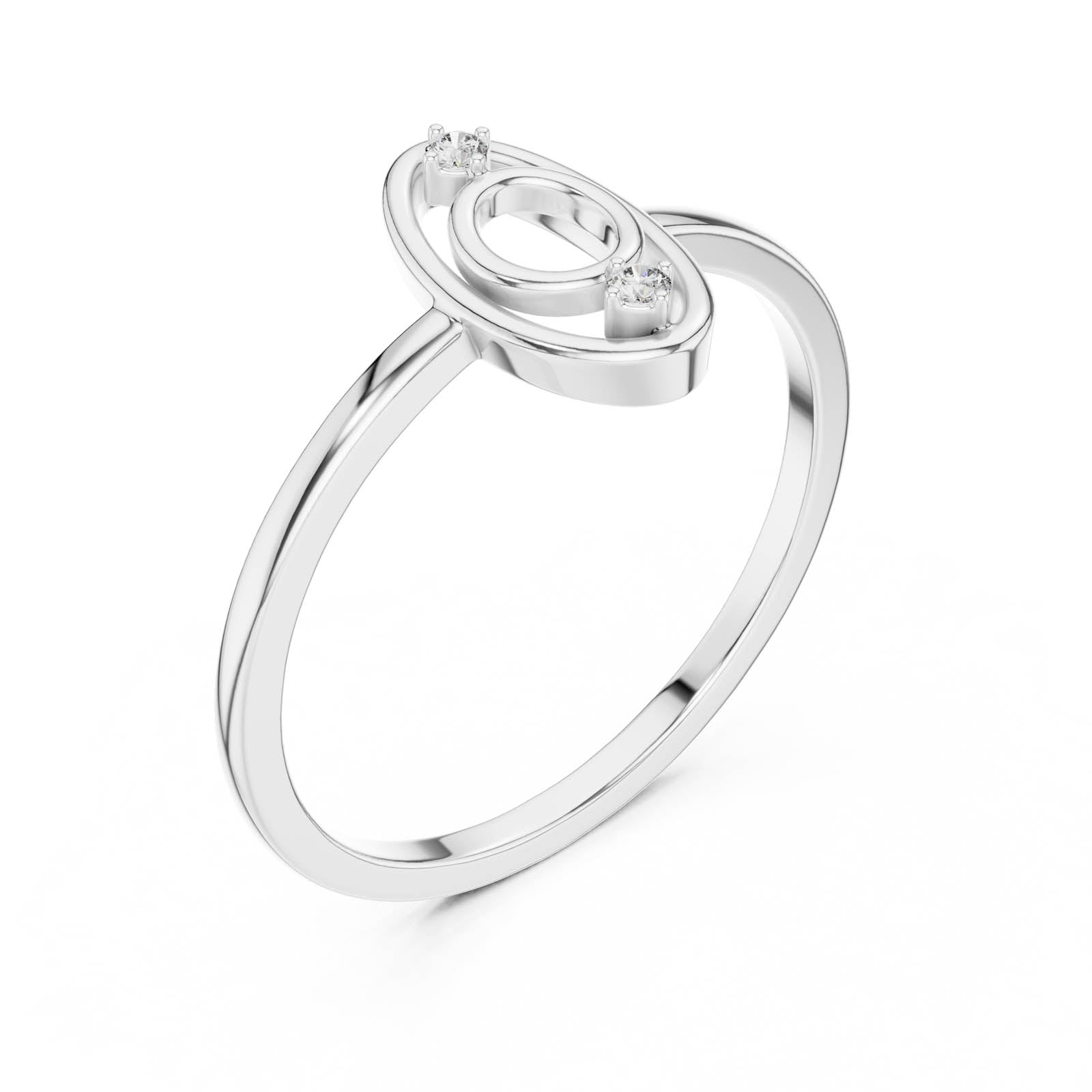 .02 Ct. Diamond Open Oval Ring (DR-6176) 12