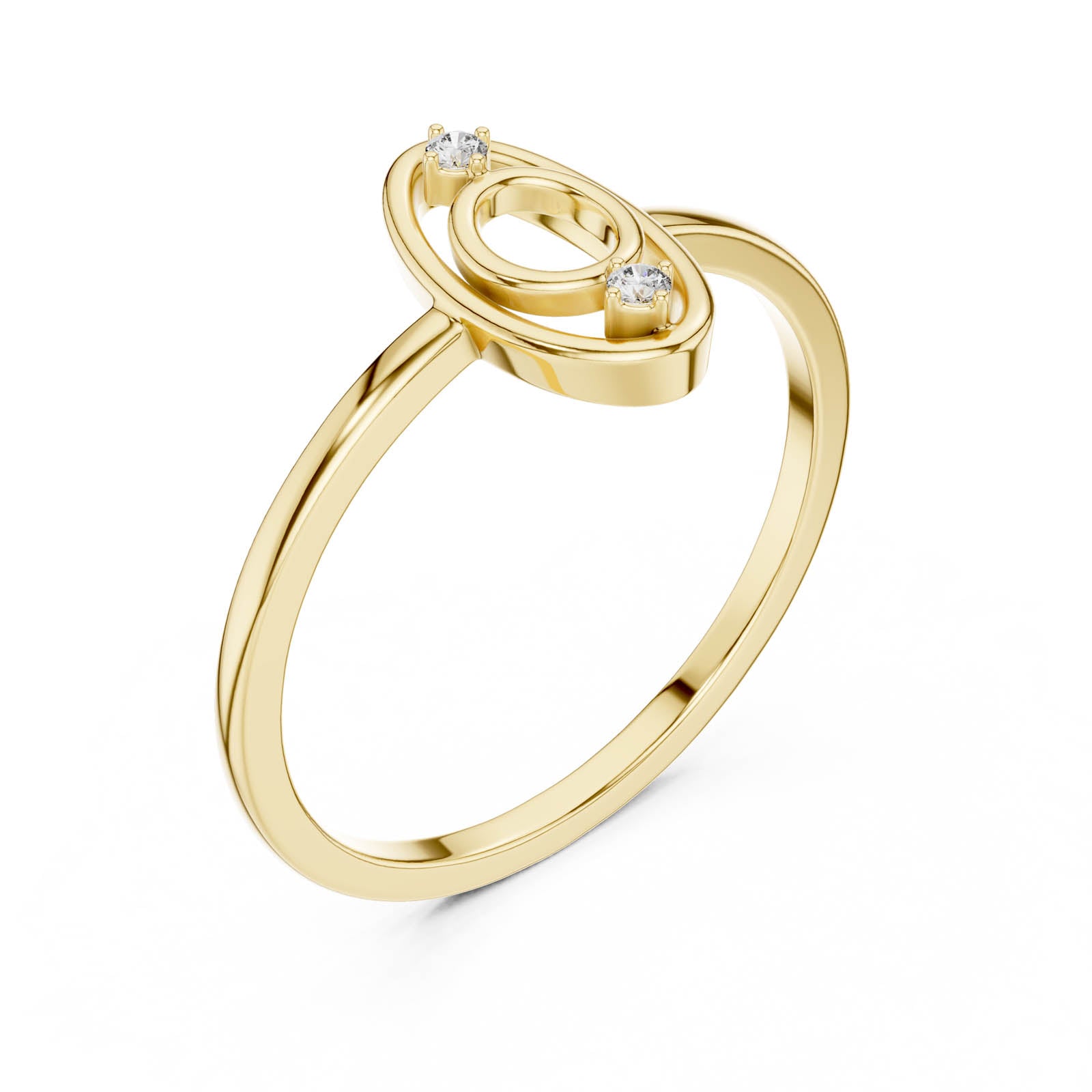 .02 Ct. Diamond Open Oval Ring (DR-6176)