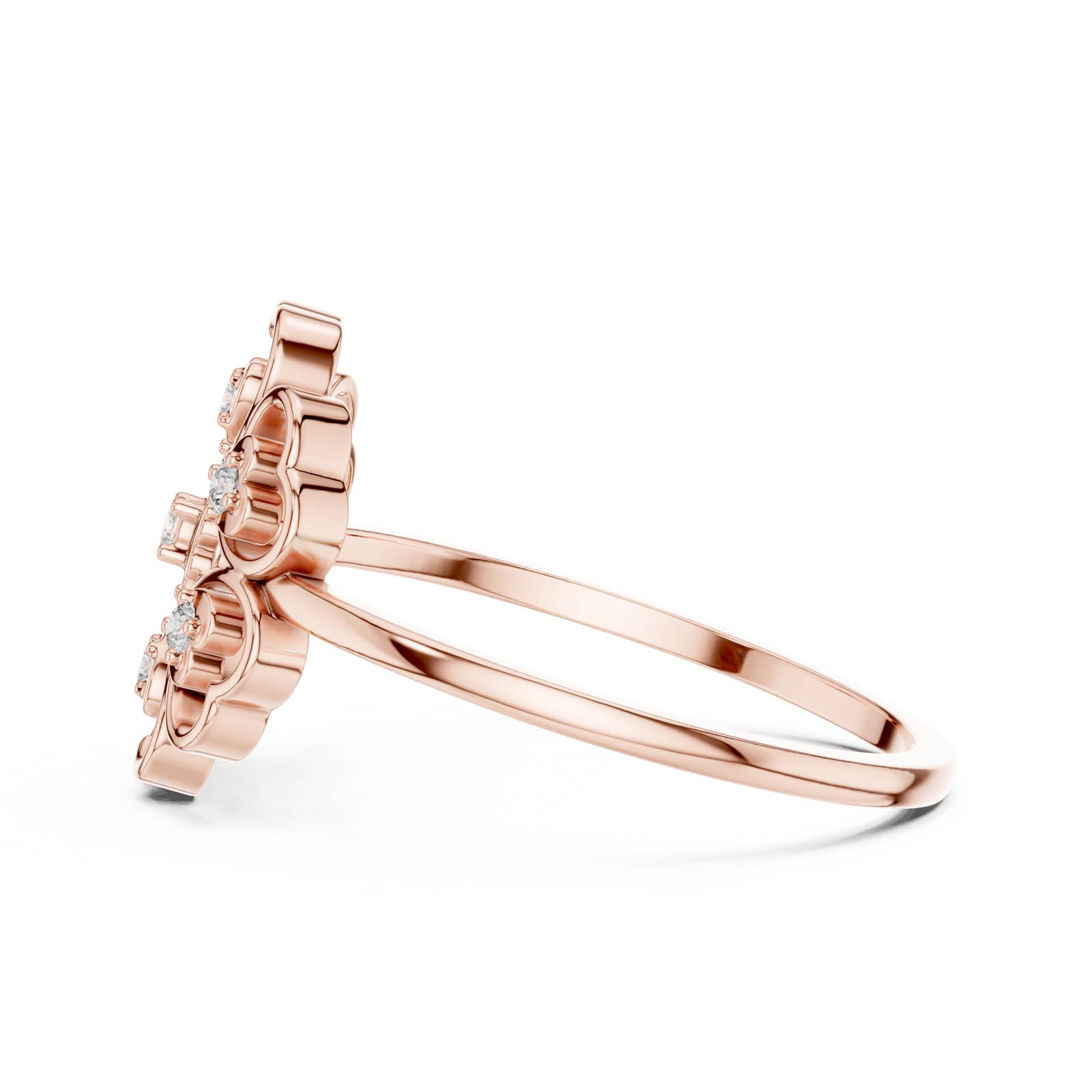 .07 Ct. Diamond Heart Floral Ring (DR-6189) 8