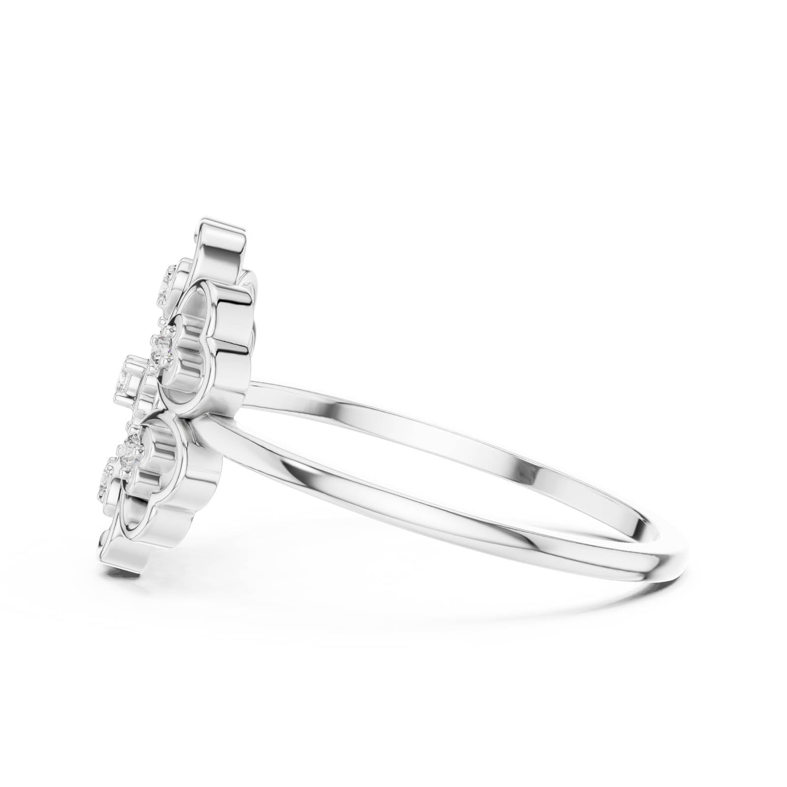 .07 Ct. Diamond Heart Floral Ring (DR-6189) 12