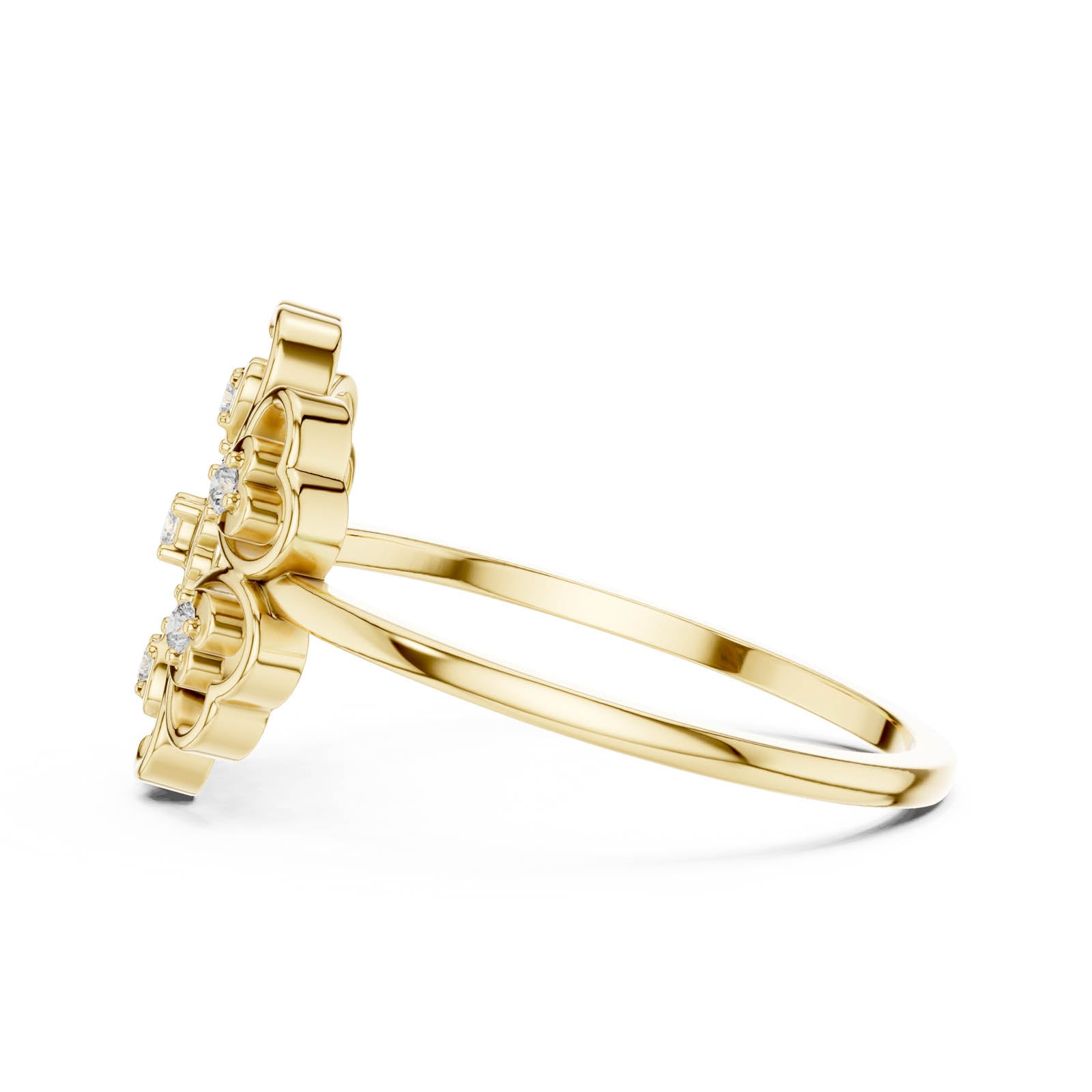 .07 Ct. Diamond Heart Floral Ring (DR-6189) 5