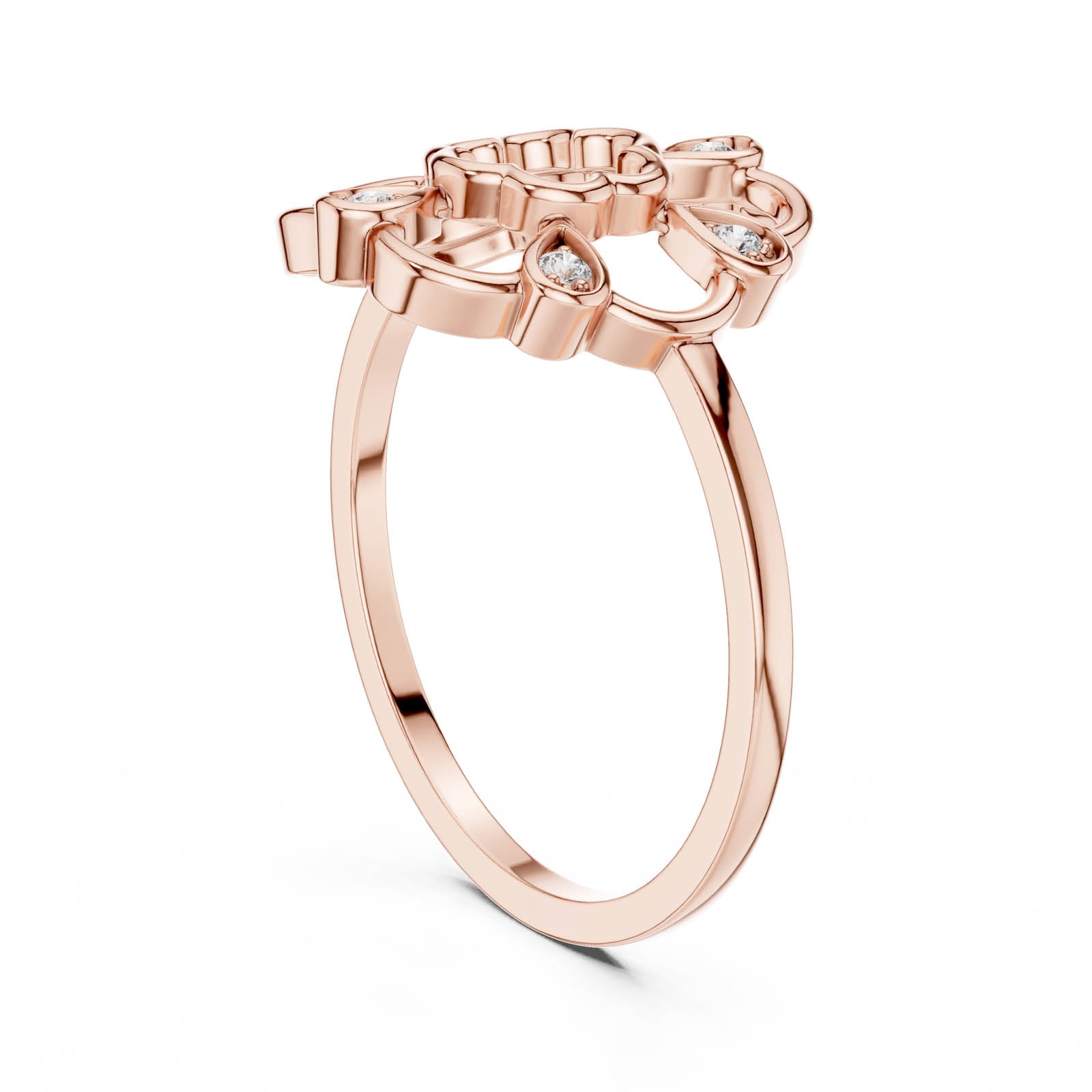 .06 Ct. Diamond Floral Filigree Ring (DR-6200) 9