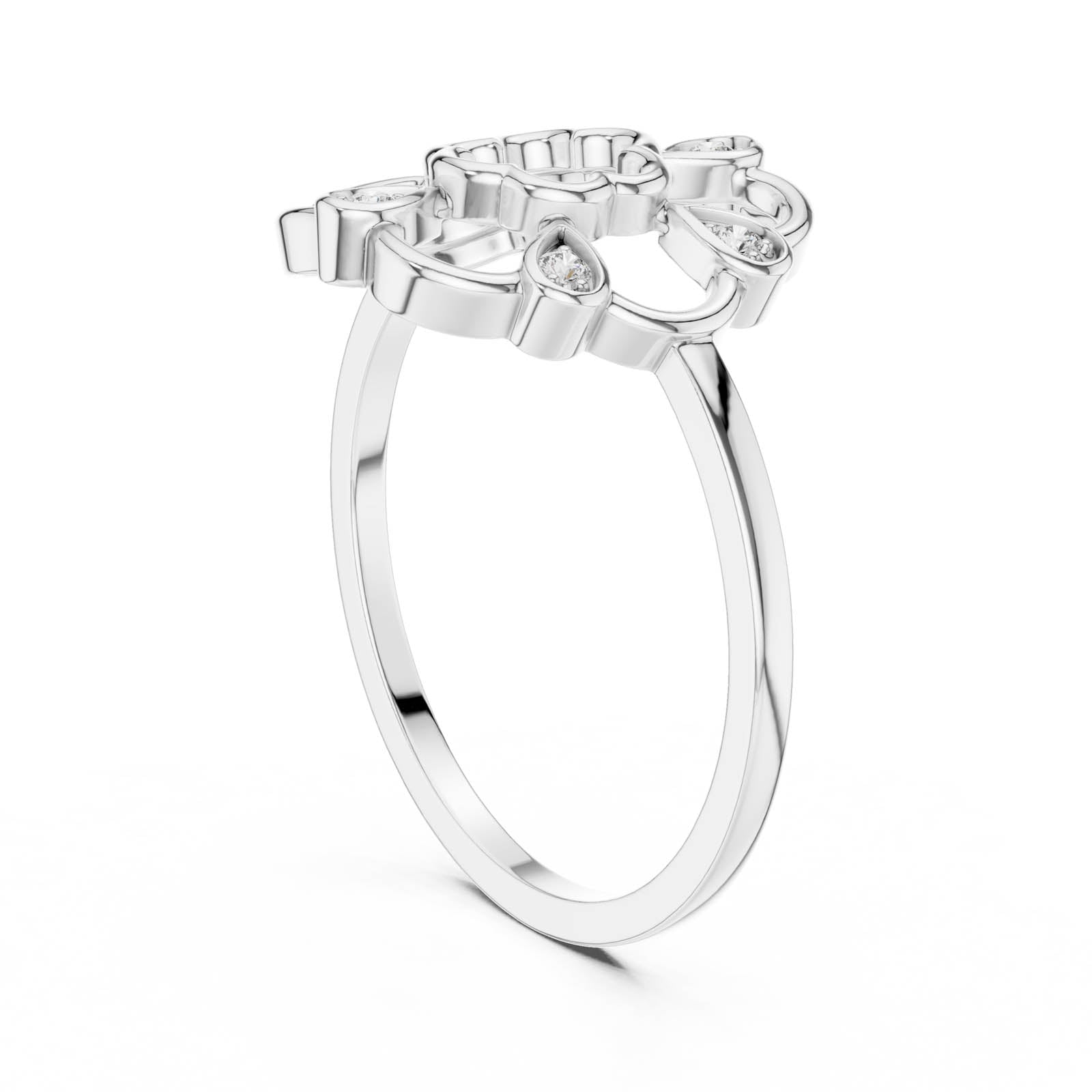 .06 Ct. Diamond Floral Filigree Ring (DR-6200) 12