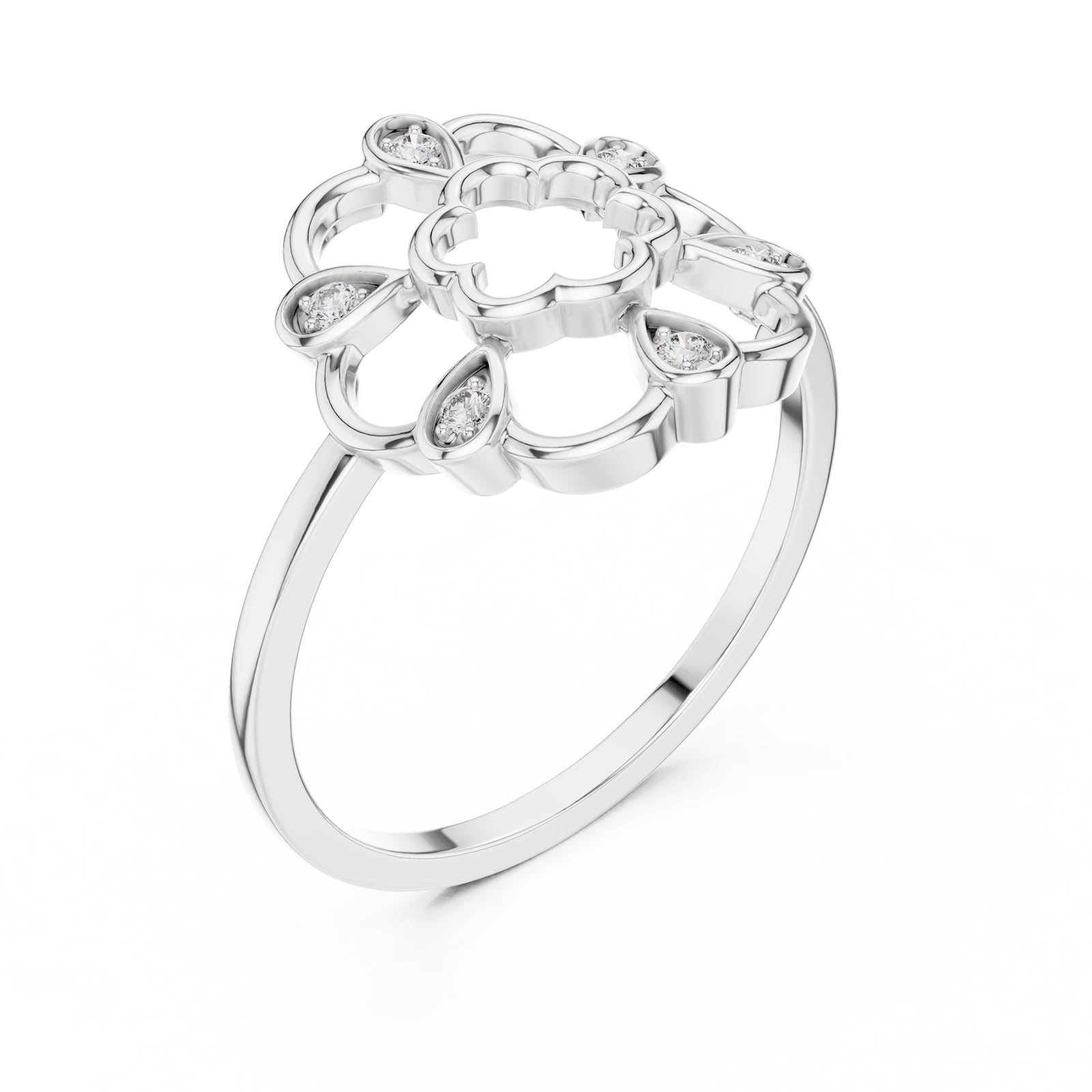 .06 Ct. Diamond Floral Filigree Ring (DR-6200) 10