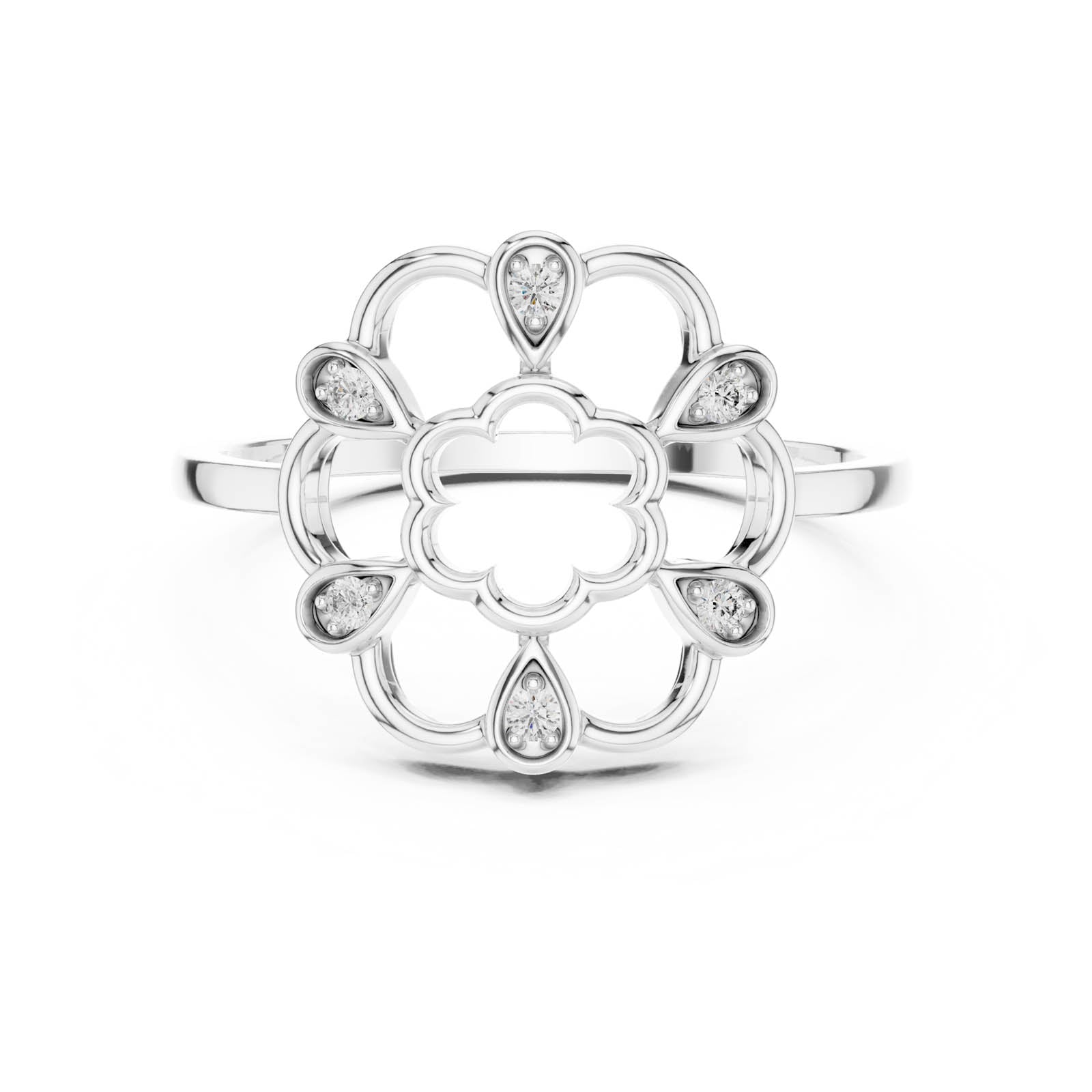 .06 Ct. Diamond Floral Filigree Ring (DR-6200)