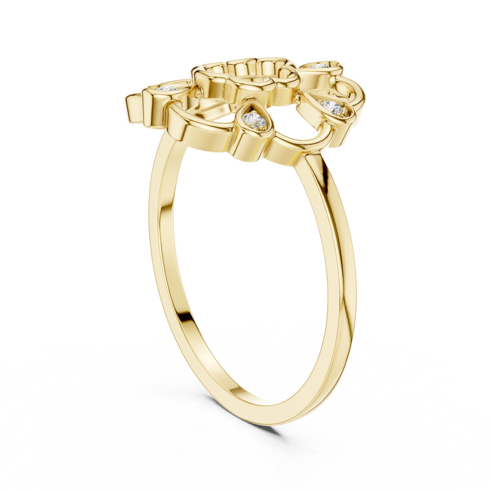 .06 Ct. Diamond Floral Filigree Ring (DR-6200) 4