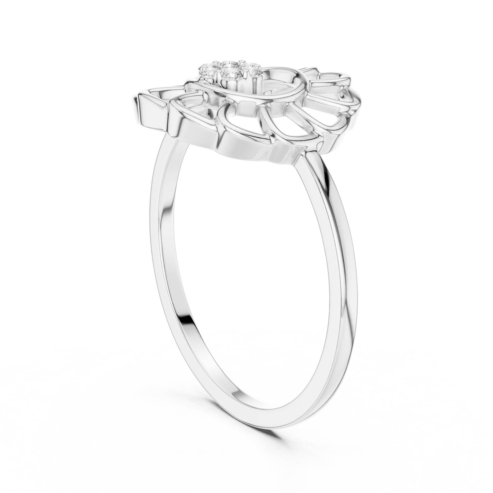 .05 Ct. Diamond Sunburst Floral Ring (DR-6203) 11