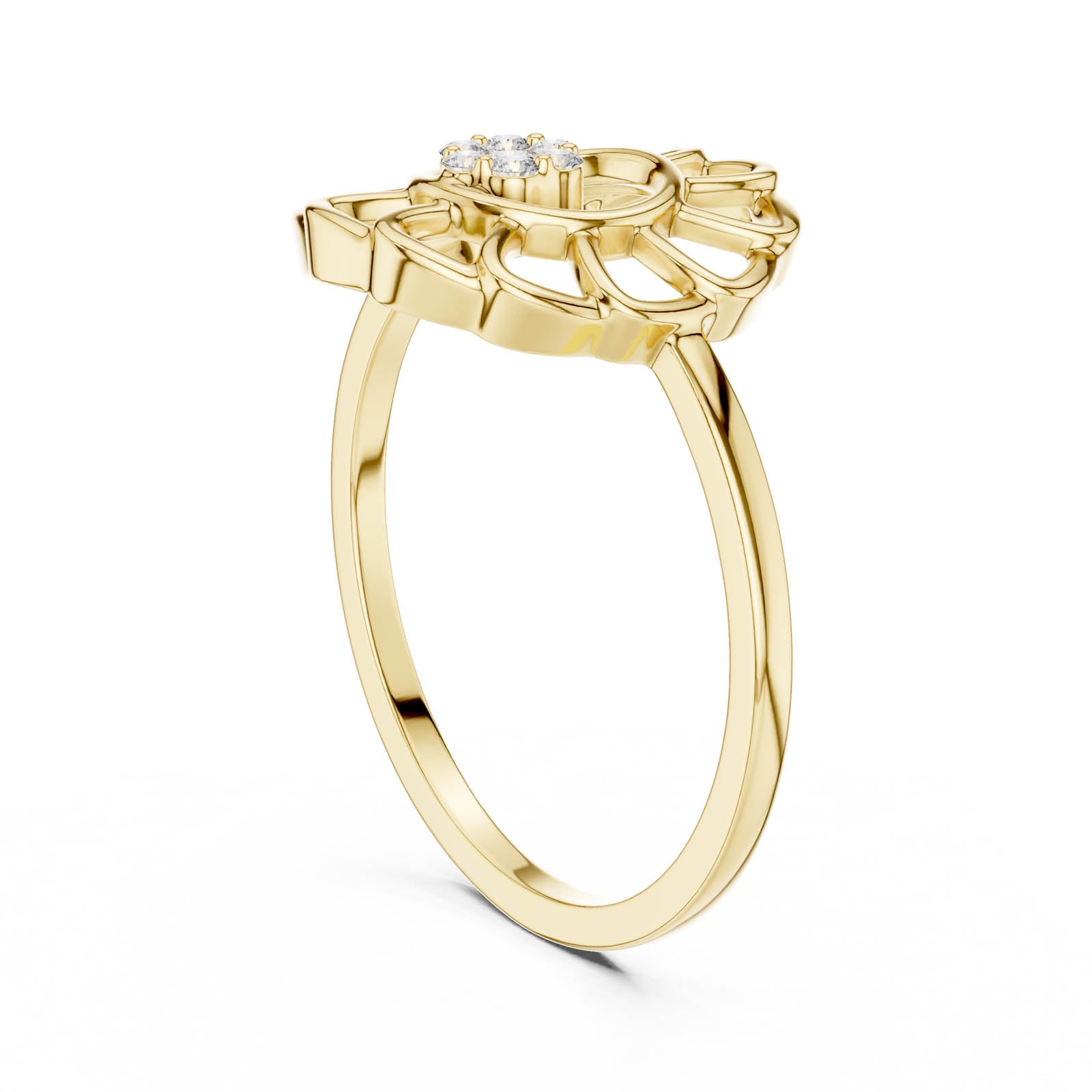 .05 Ct. Diamond Sunburst Floral Ring (DR-6203) 4