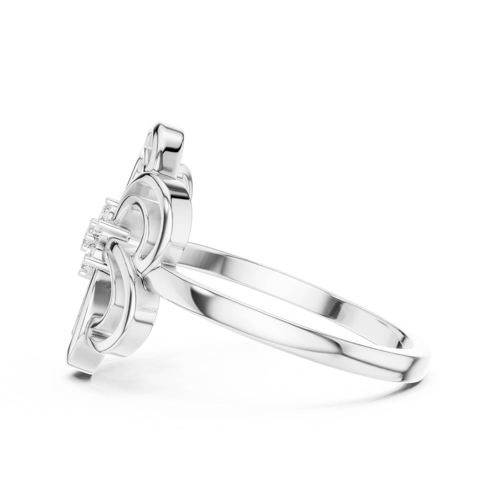 .07 Ct. Diamond Swirl Flower Ring (DR-6232) 11