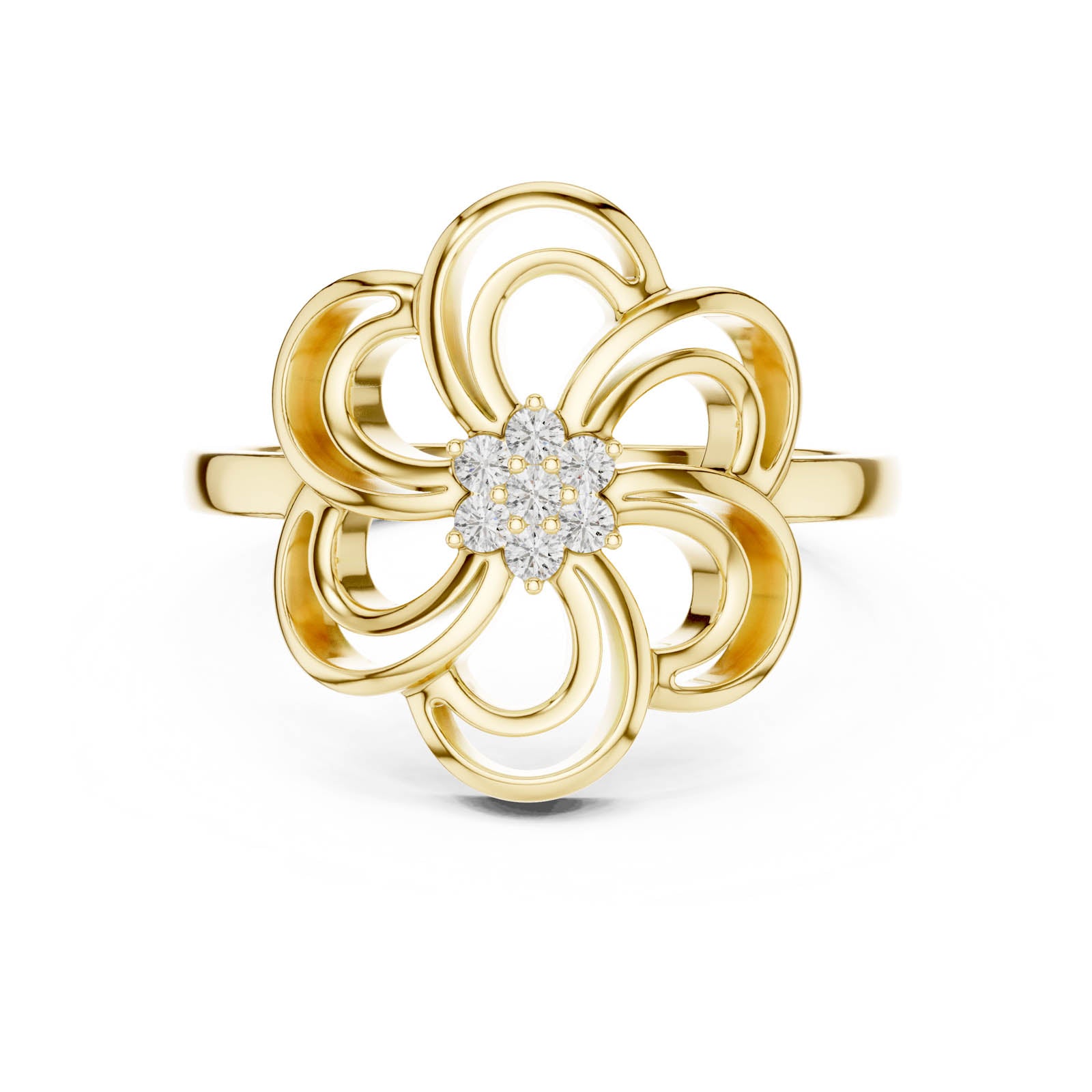 .07 Ct. Diamond Swirl Flower Ring (DR-6232) 3