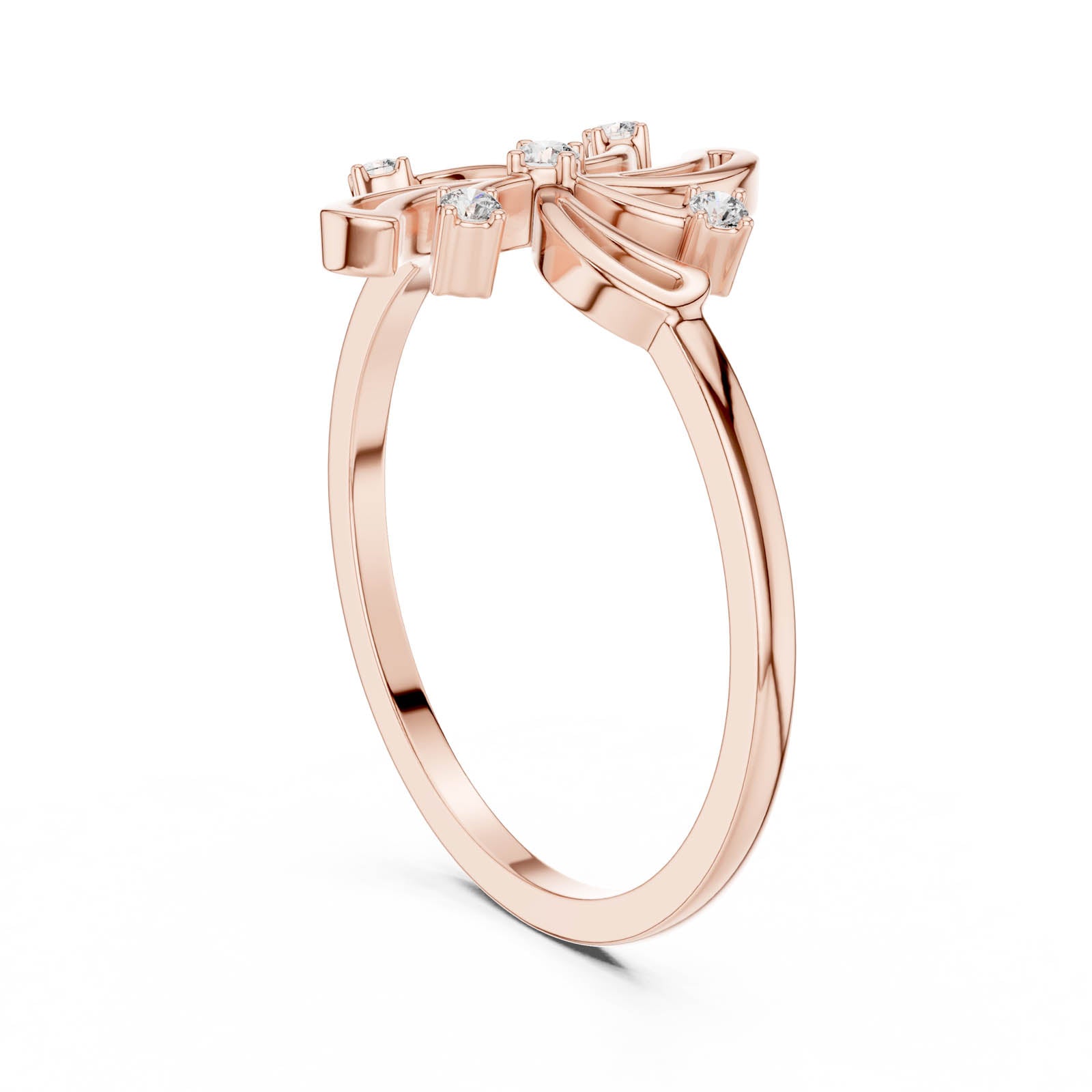 .06 Ct. Diamond Swirl Starburst Ring (DR-6236) 4