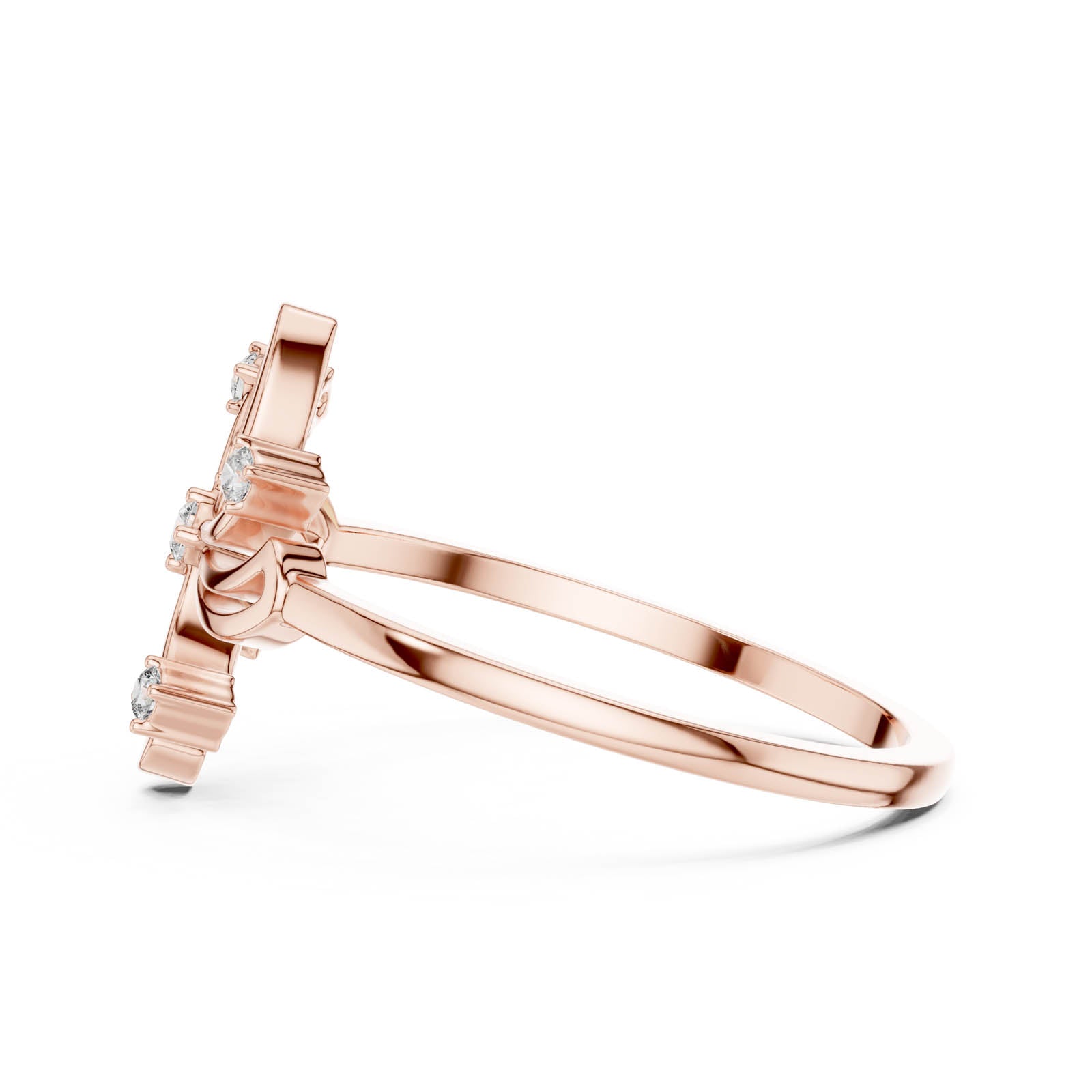 .06 Ct. Diamond Swirl Starburst Ring (DR-6236) 5